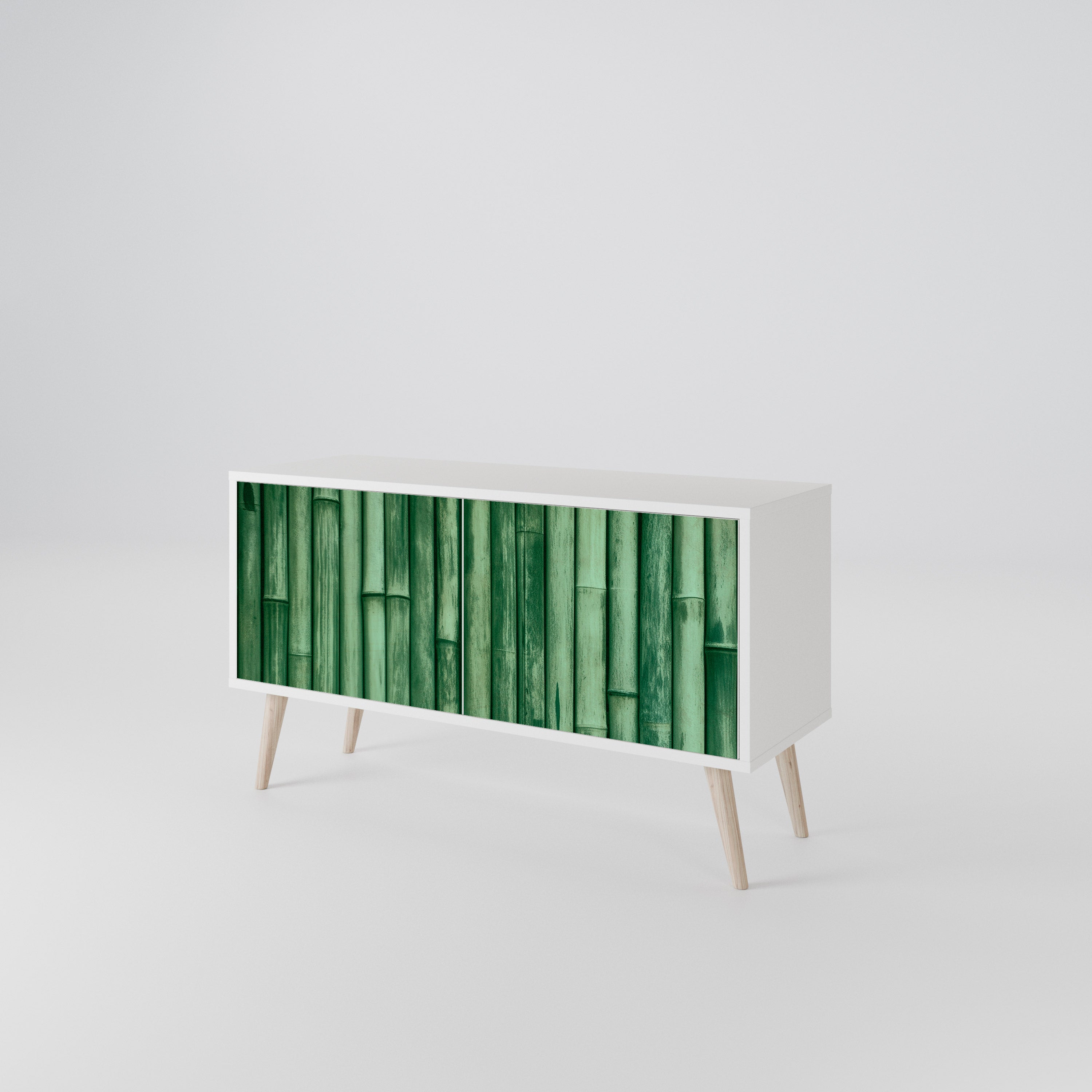 NATURAL GREEN Compact 2-Door TV Cabinet
