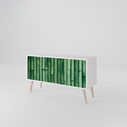 NATURAL GREEN Compact 2-Door TV Cabinet