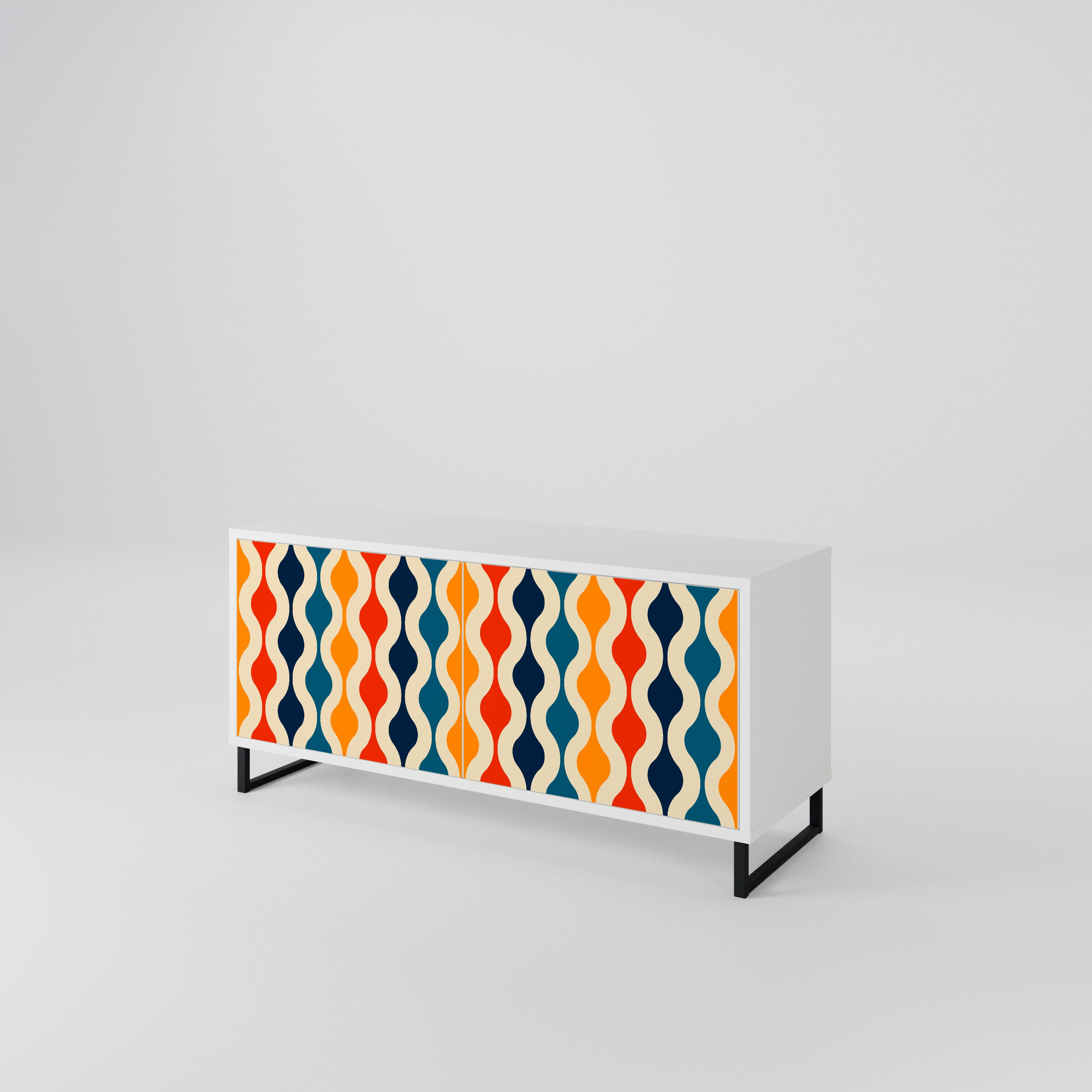 COLORFUL NOSTALGIA Compact 2-Door TV Cabinet