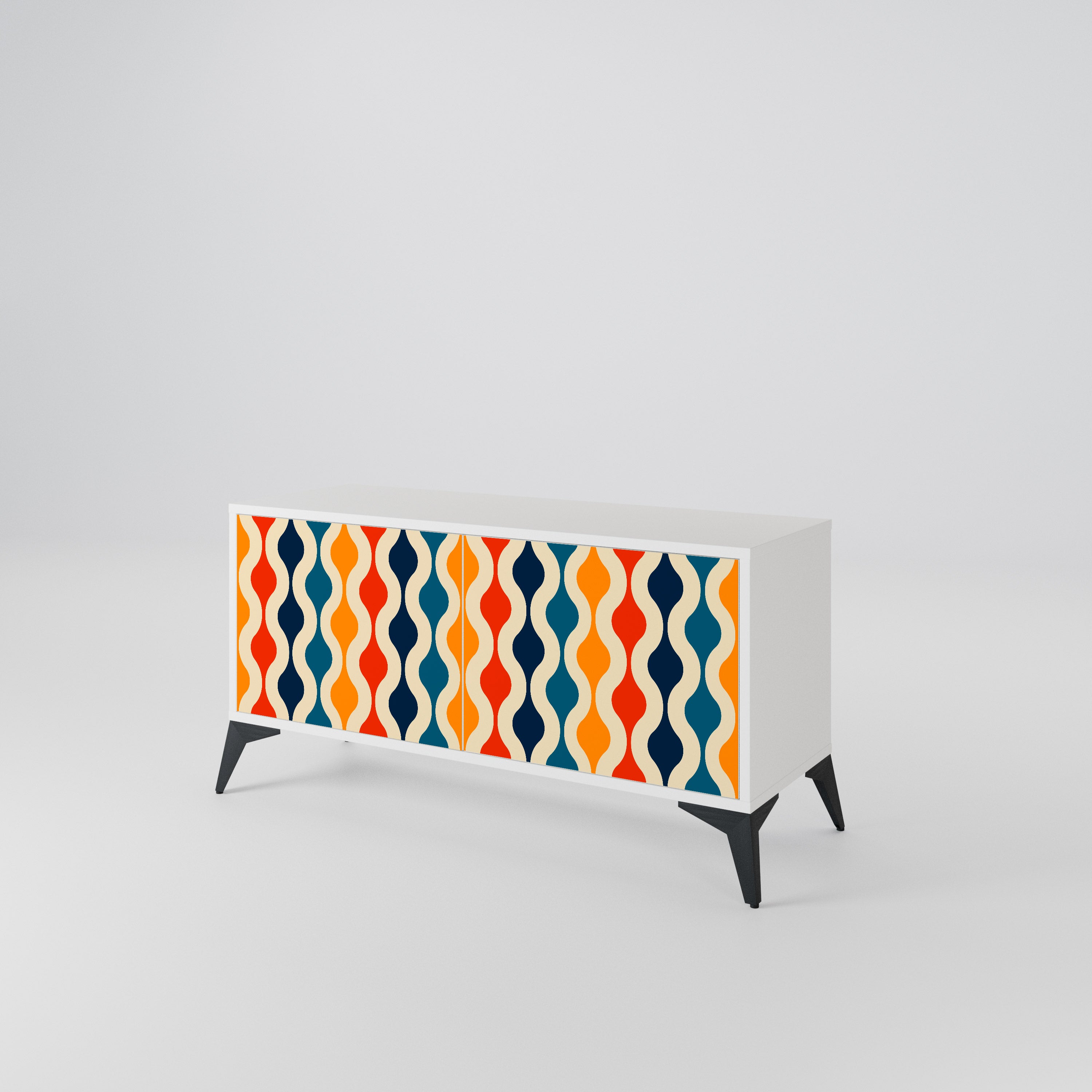 COLORFUL NOSTALGIA Compact 2-Door TV Cabinet