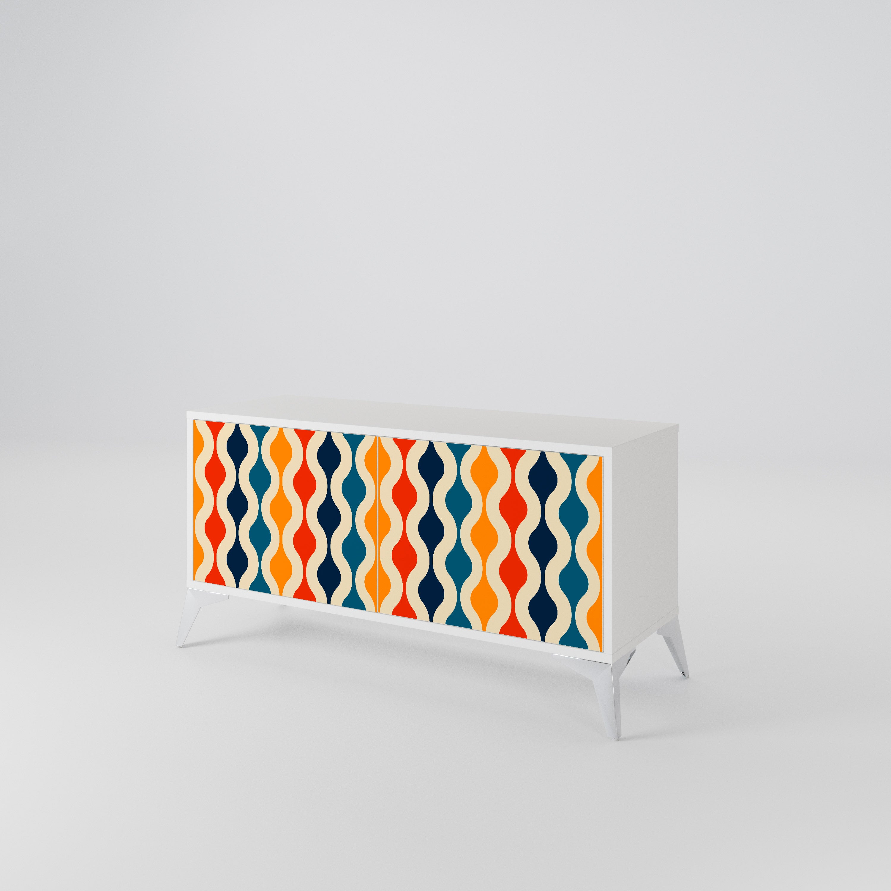 COLORFUL NOSTALGIA Compact 2-Door TV Cabinet