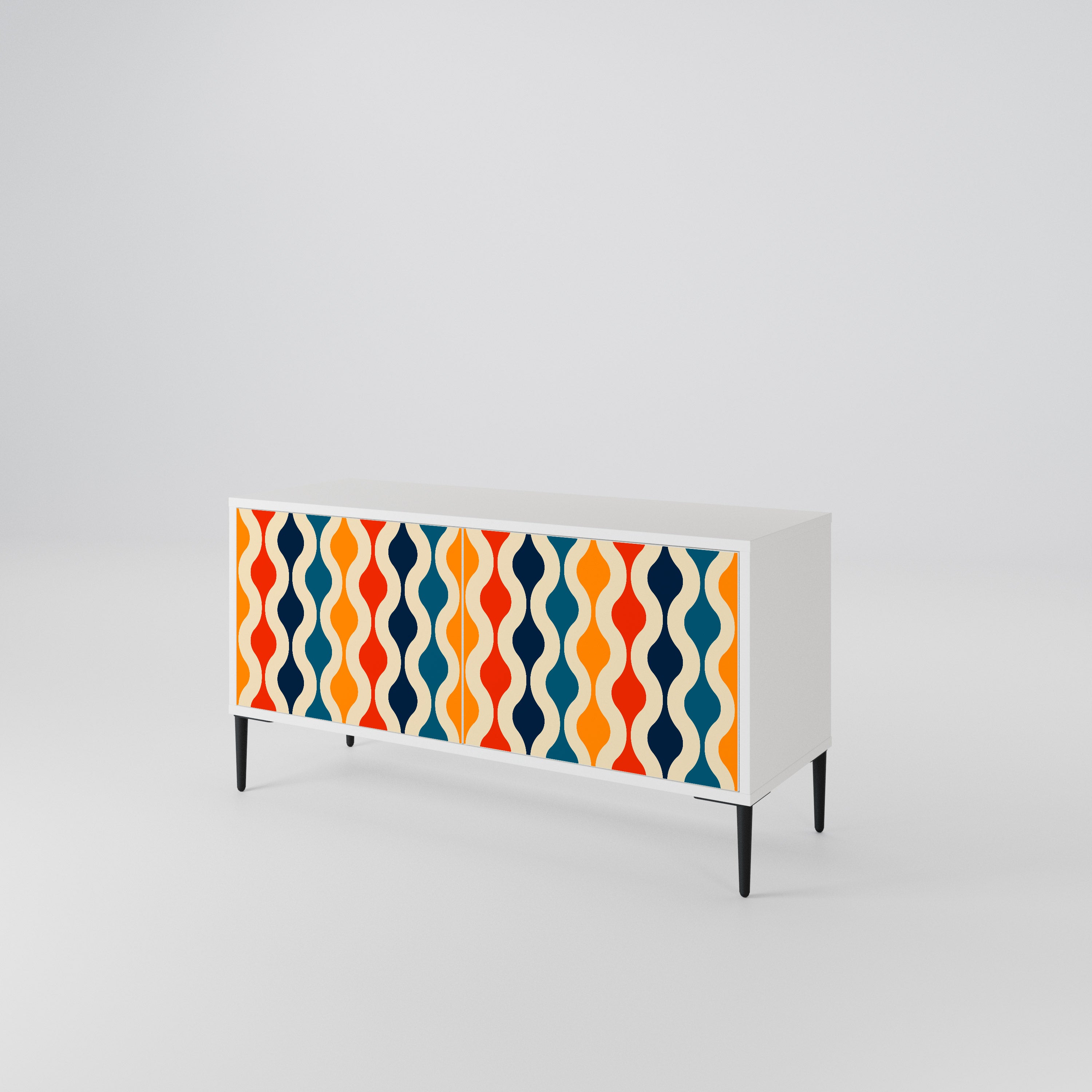 COLORFUL NOSTALGIA Compact 2-Door TV Cabinet