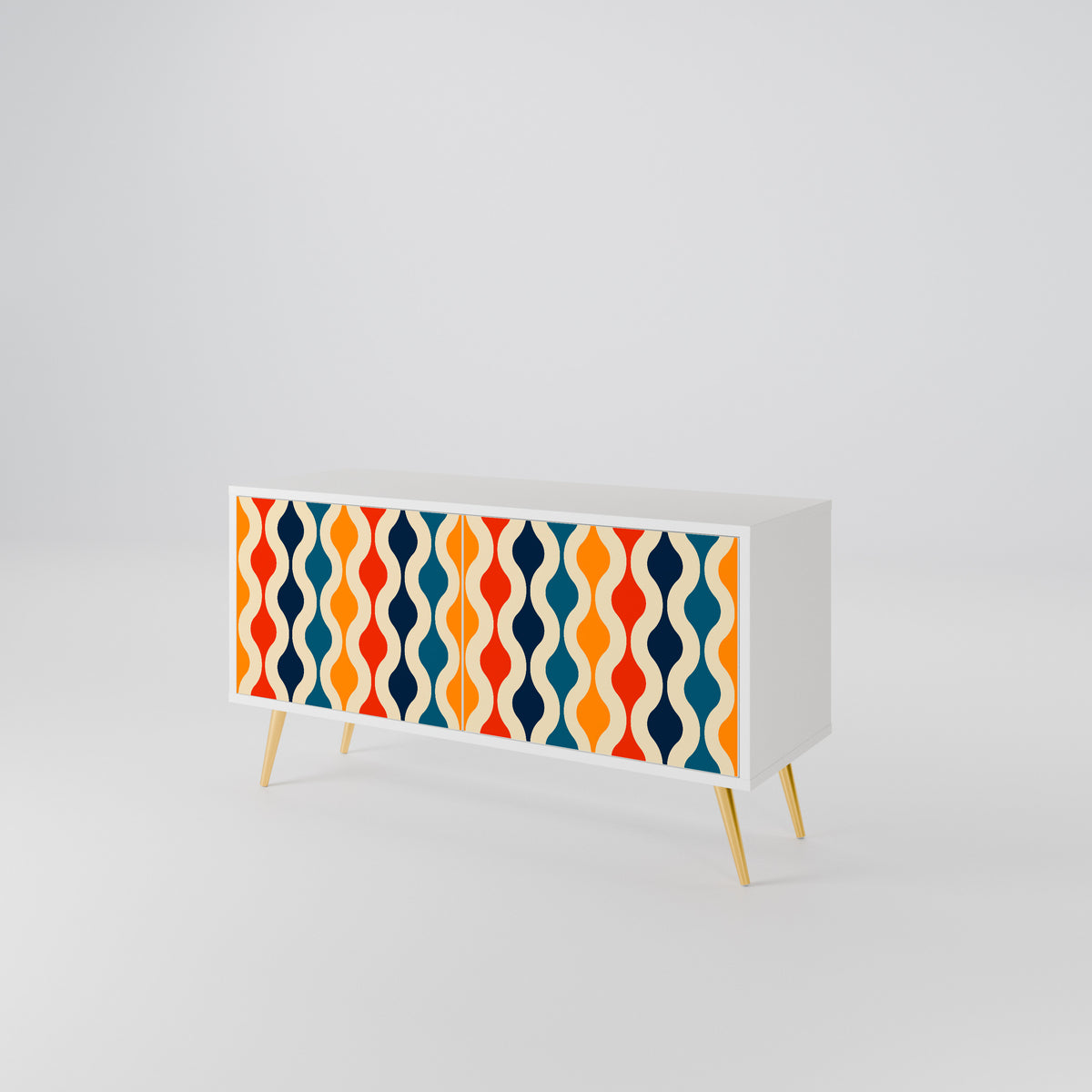 COLORFUL NOSTALGIA Compact 2-Door TV Cabinet