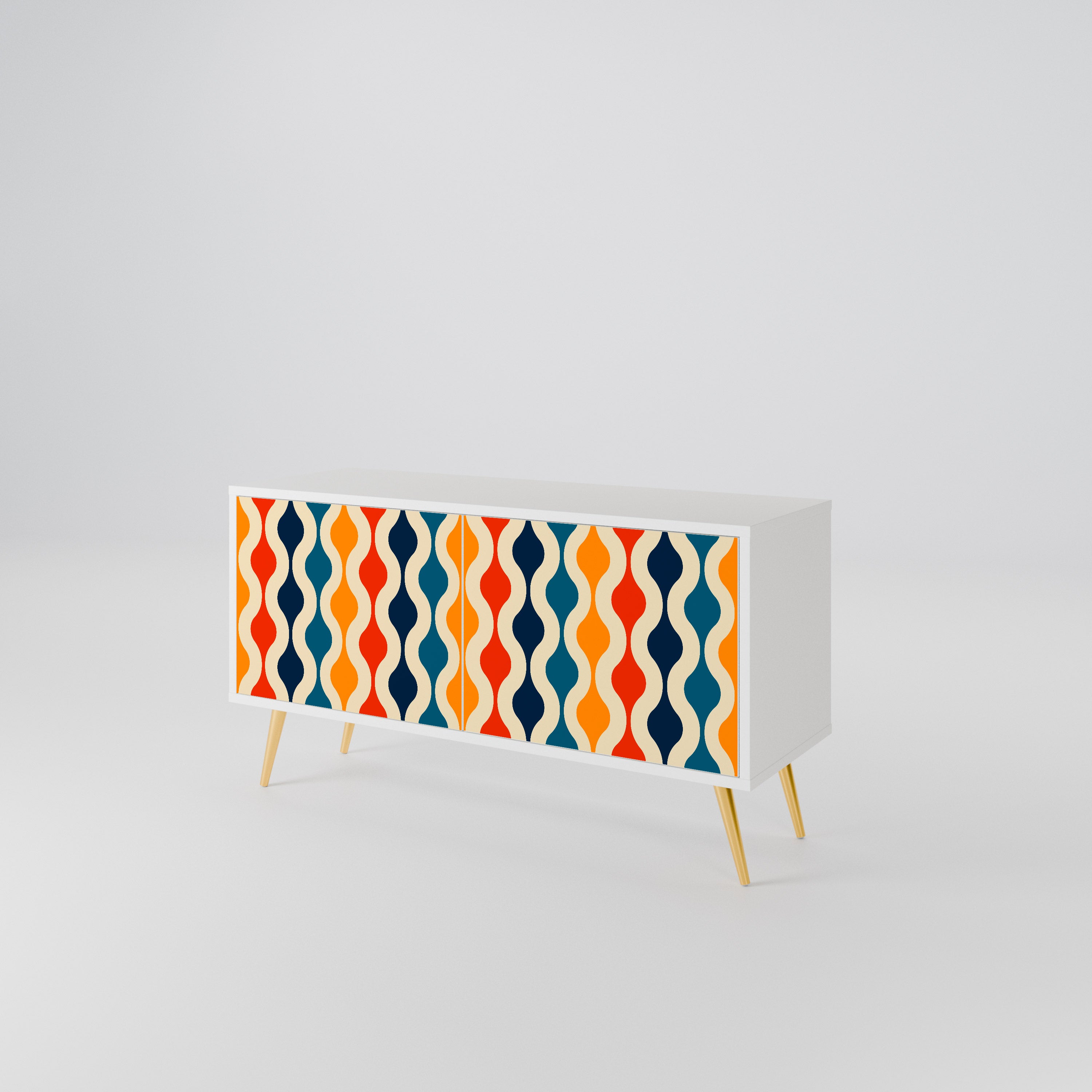 COLORFUL NOSTALGIA Compact 2-Door TV Cabinet