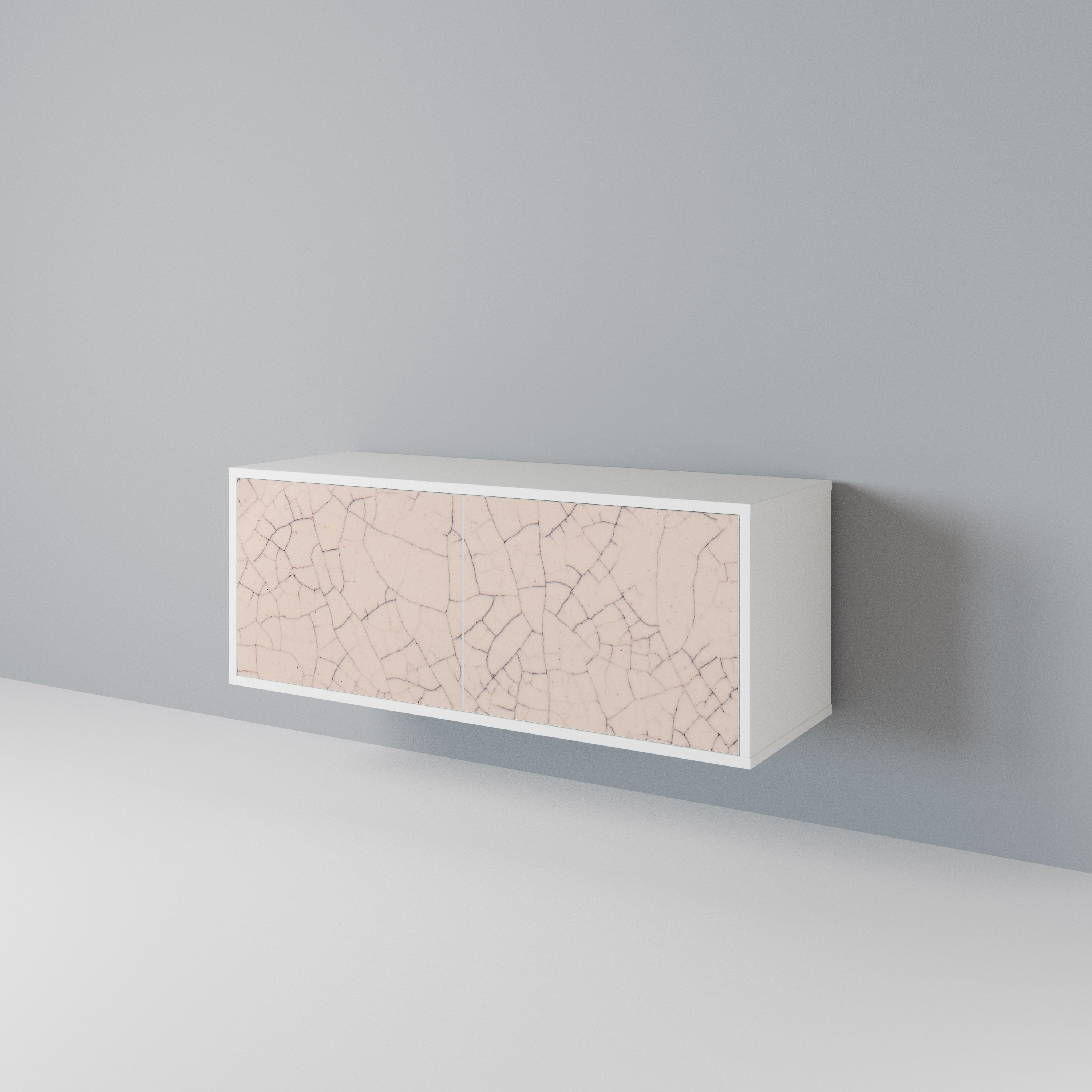 CERAMIC TEXTURE Compact 2-Door TV Cabinet