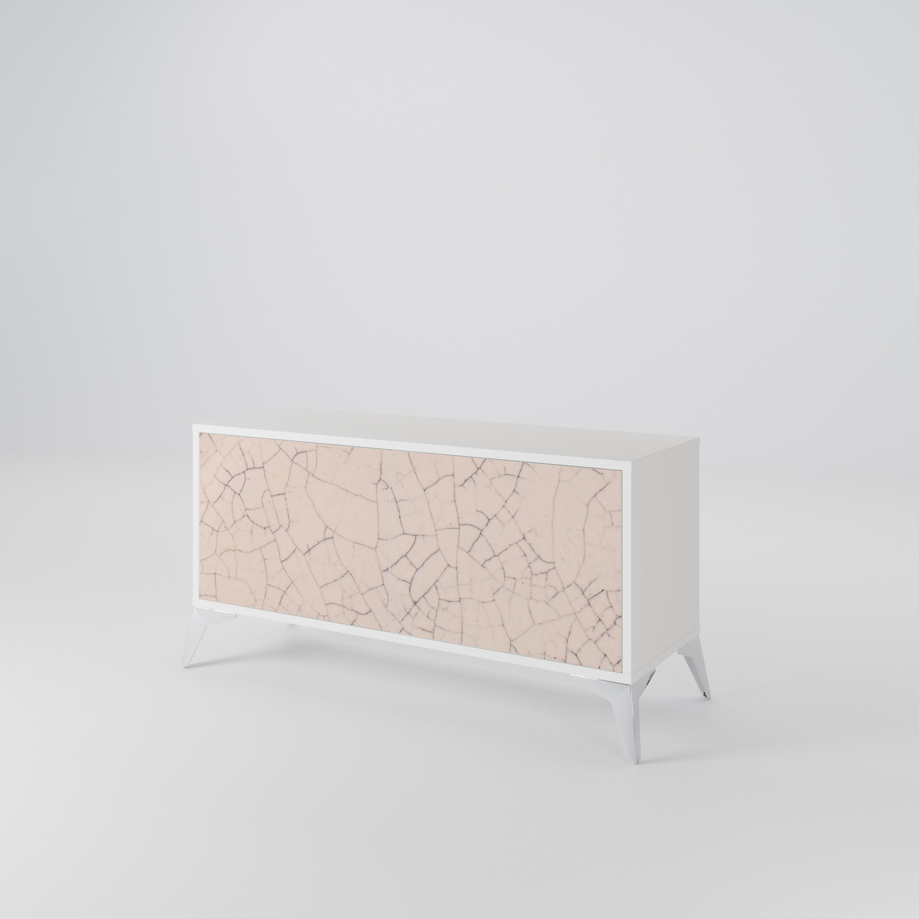 CERAMIC TEXTURE Compact 2-Door TV Cabinet