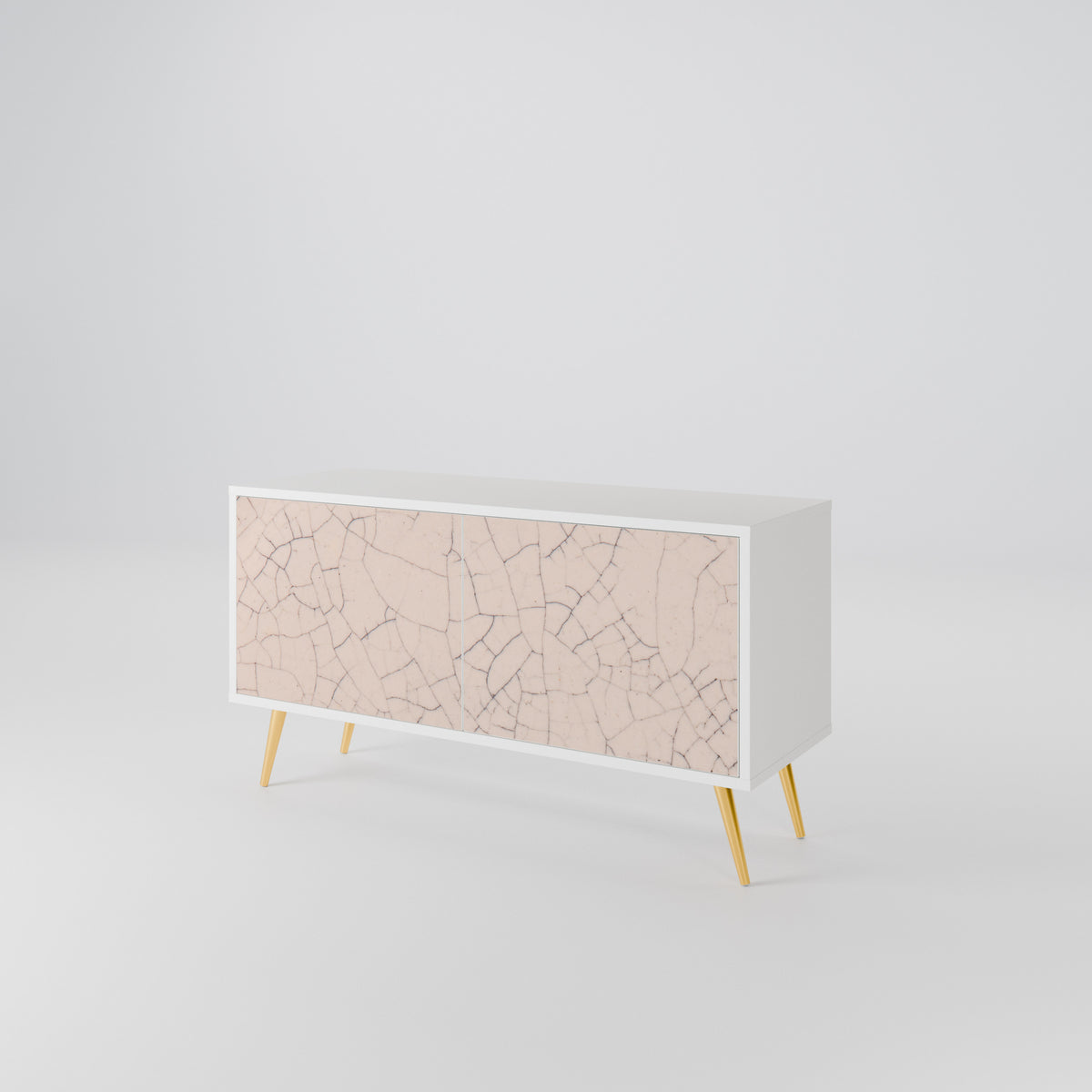 CERAMIC TEXTURE Compact 2-Door TV Cabinet