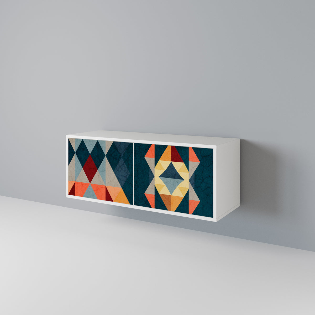 CRACKED ILLUSION Compact 2-Door TV Cabinet