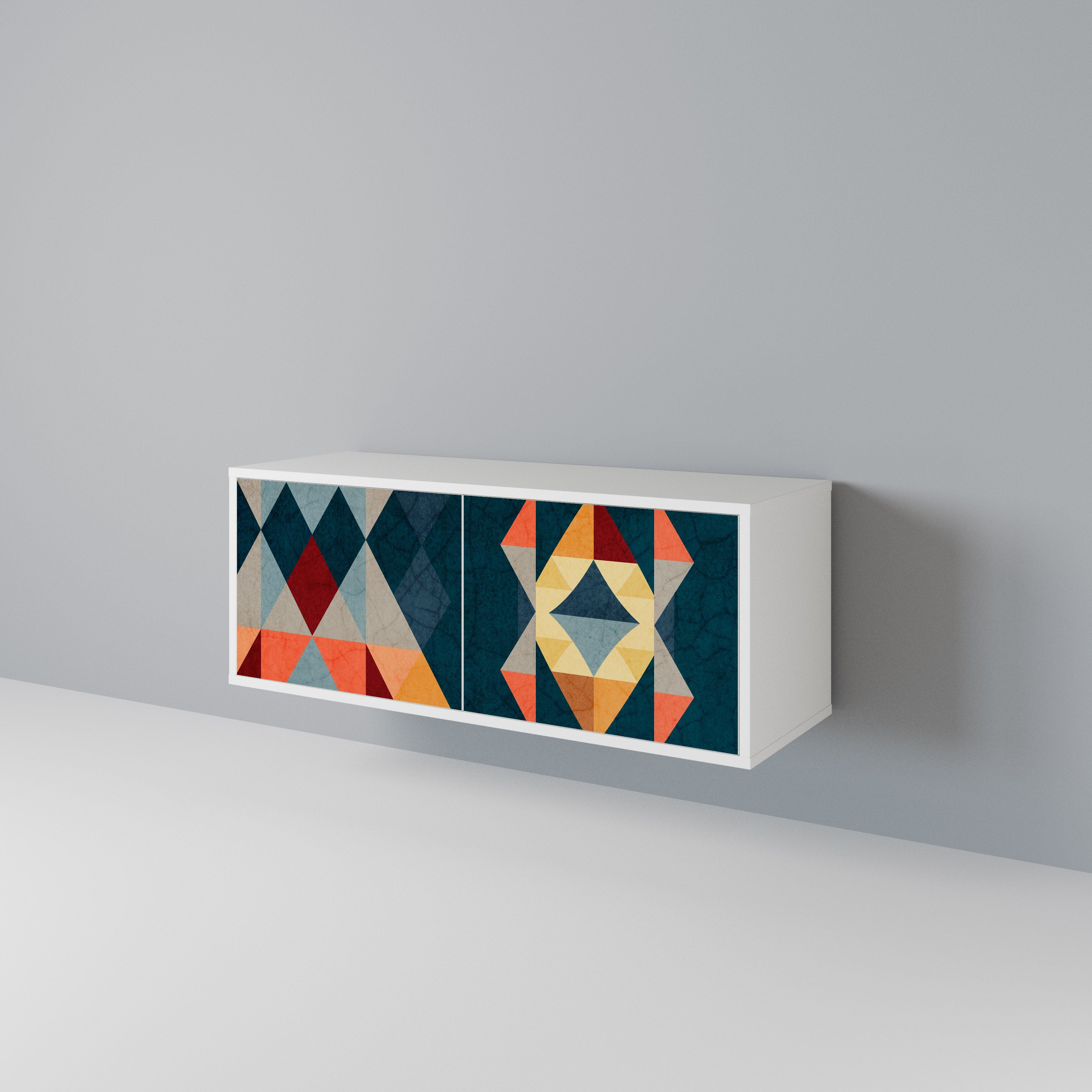 CRACKED ILLUSION Compact 2-Door TV Cabinet