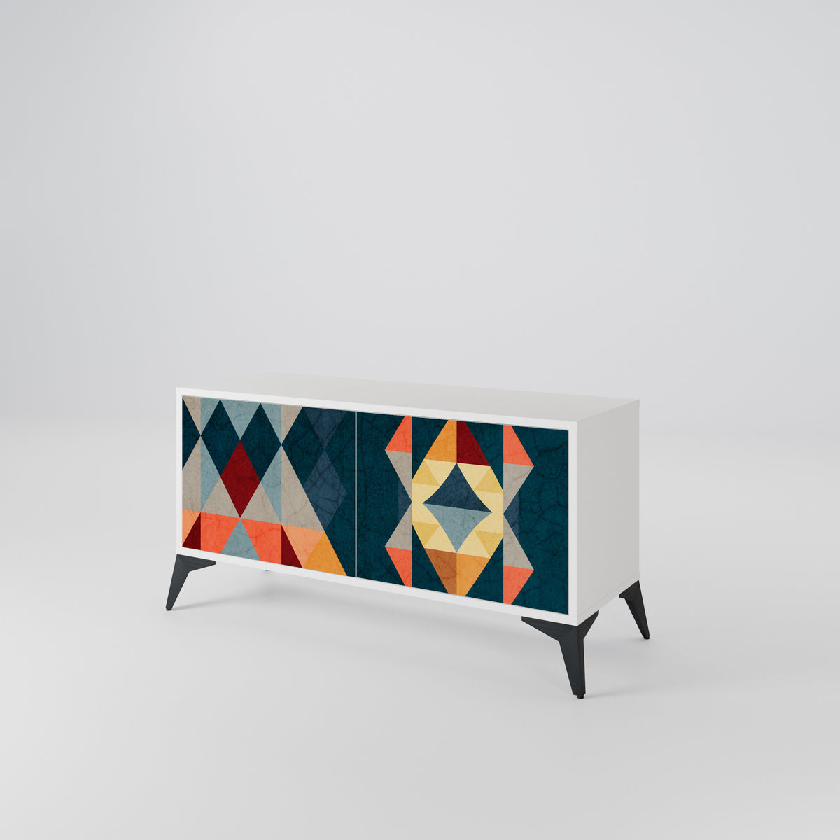 CRACKED ILLUSION Compact 2-Door TV Cabinet