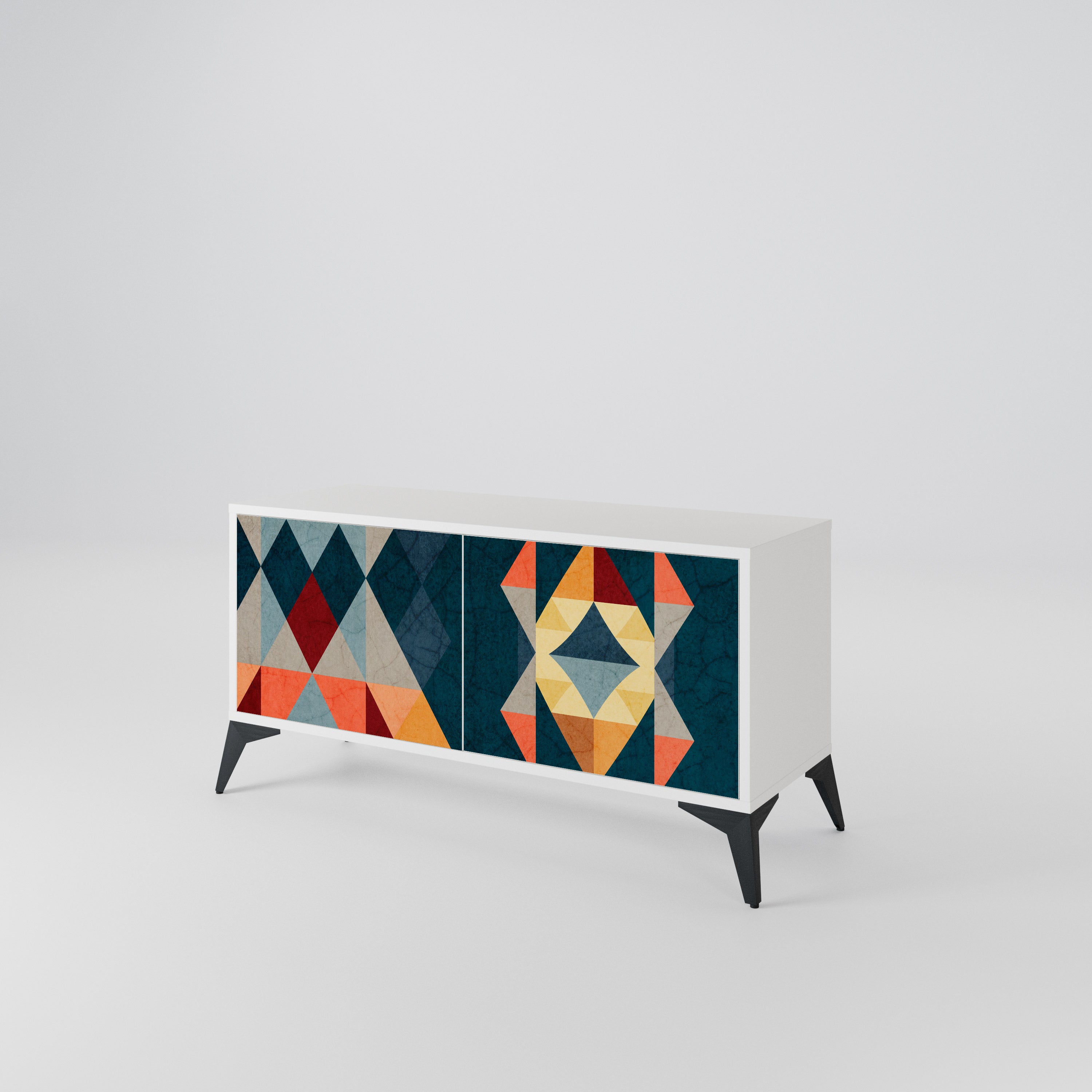 CRACKED ILLUSION Compact 2-Door TV Cabinet
