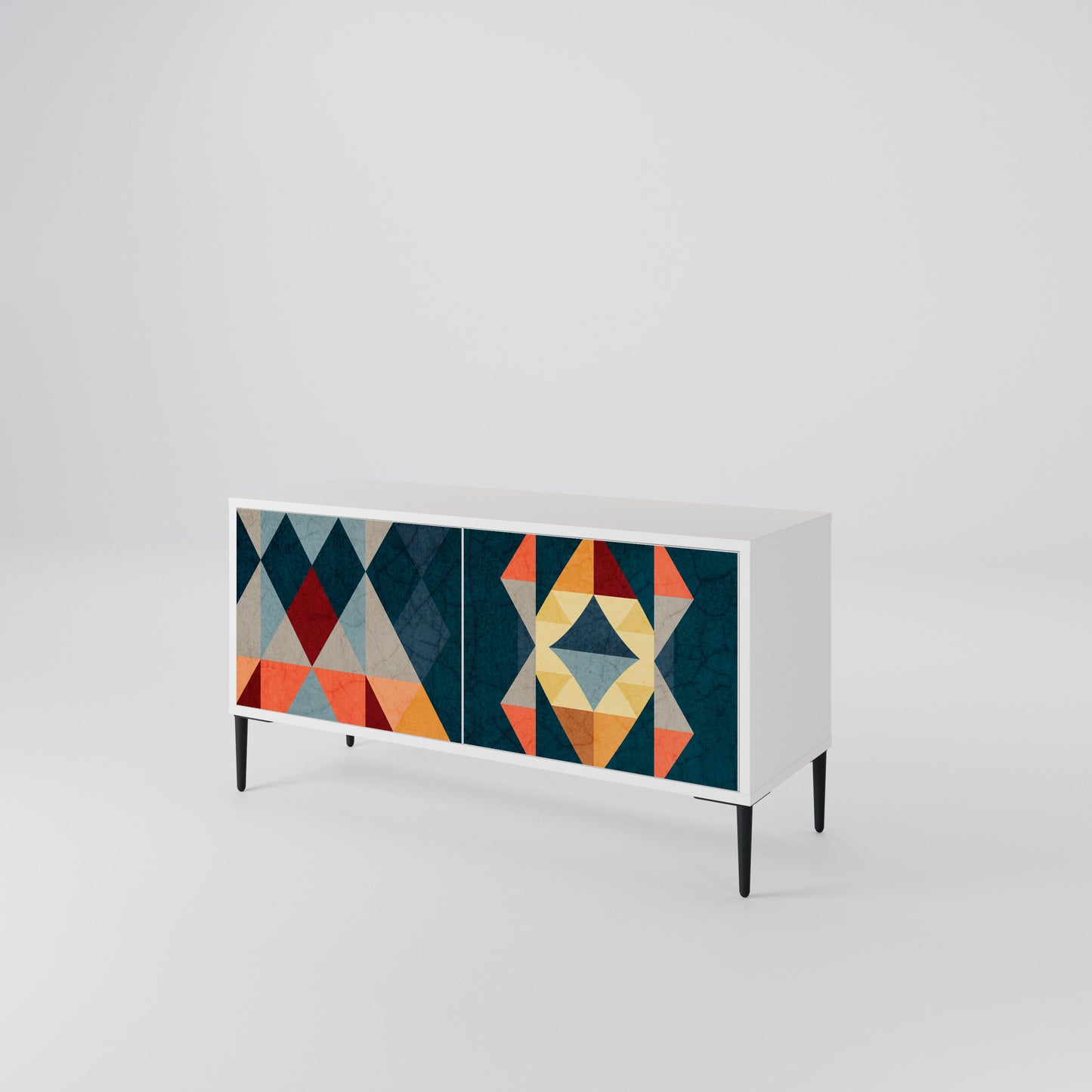 CRACKED ILLUSION Compact 2-Door TV Cabinet