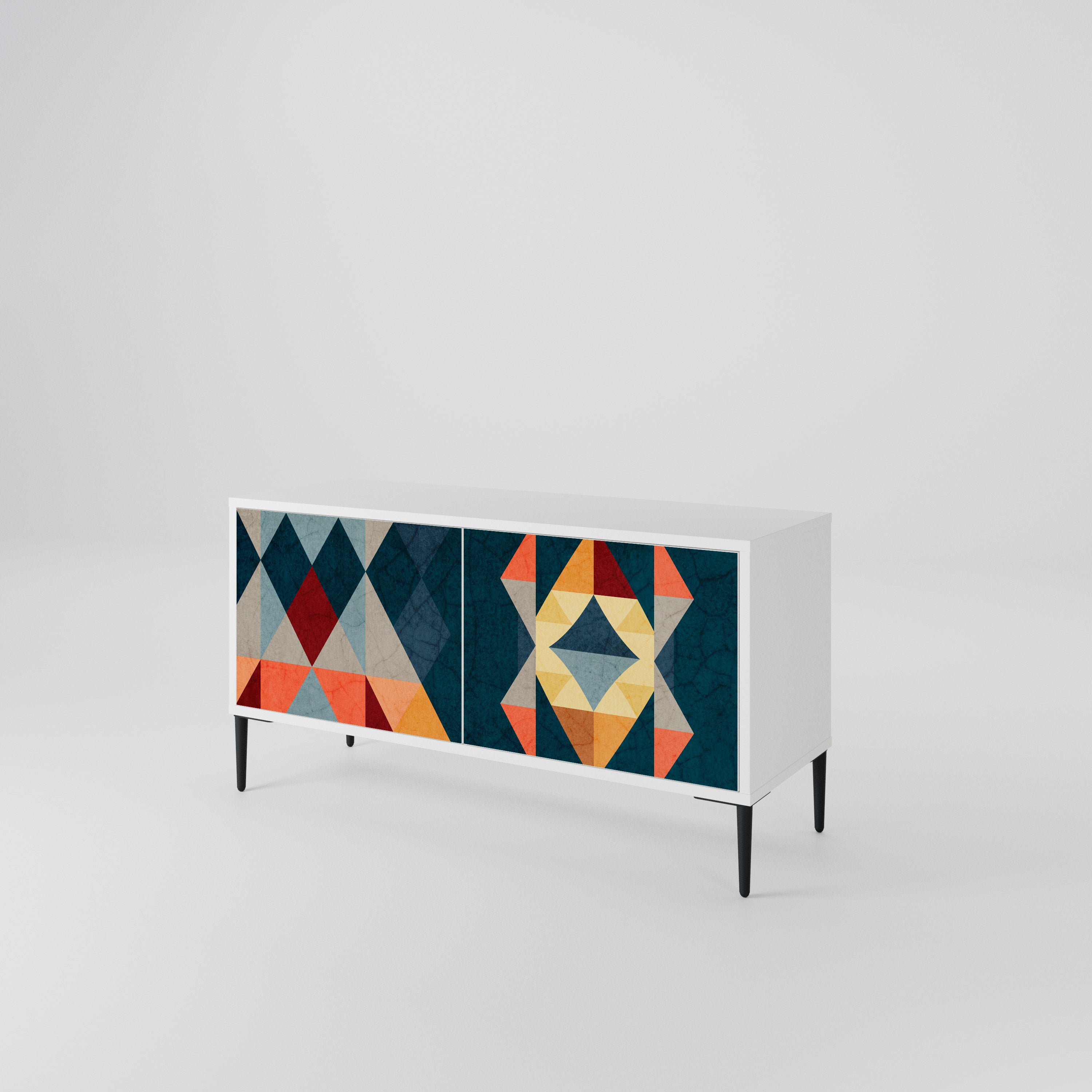 CRACKED ILLUSION Compact 2-Door TV Cabinet