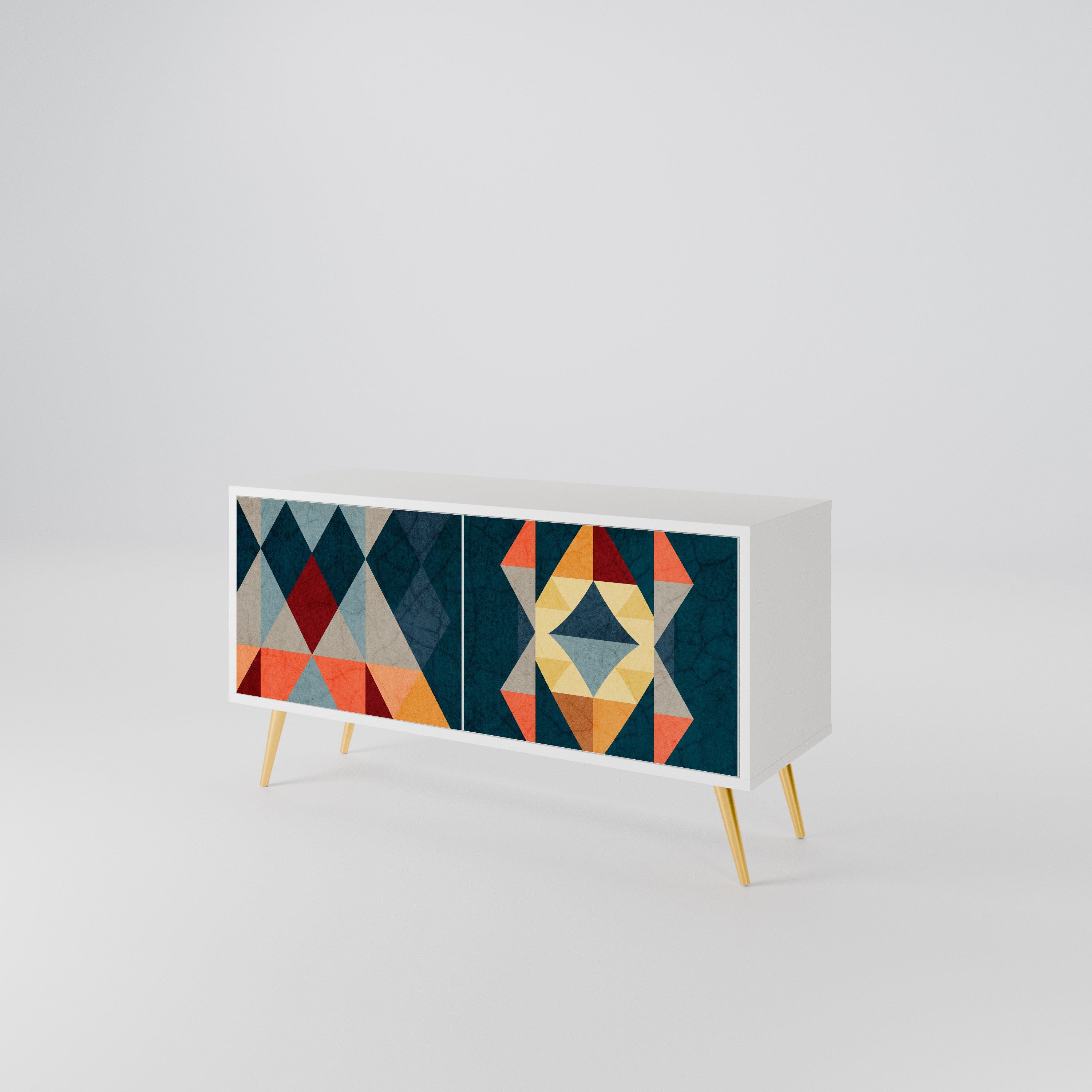 CRACKED ILLUSION Compact 2-Door TV Cabinet