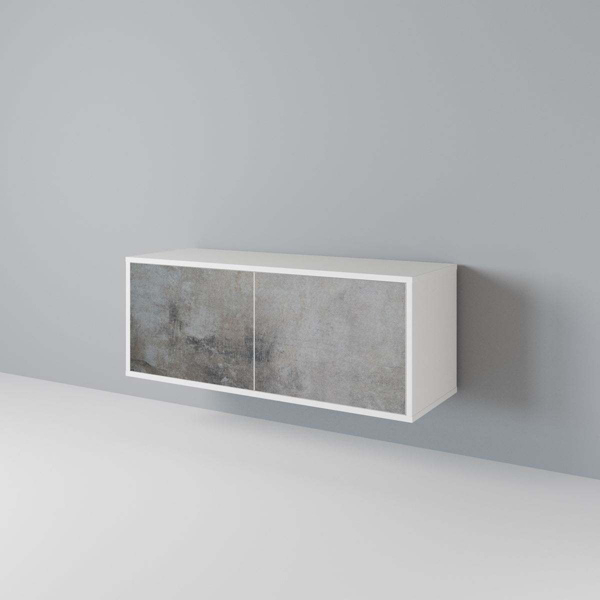 CONCRETE WALL Compact 2-Door TV Cabinet