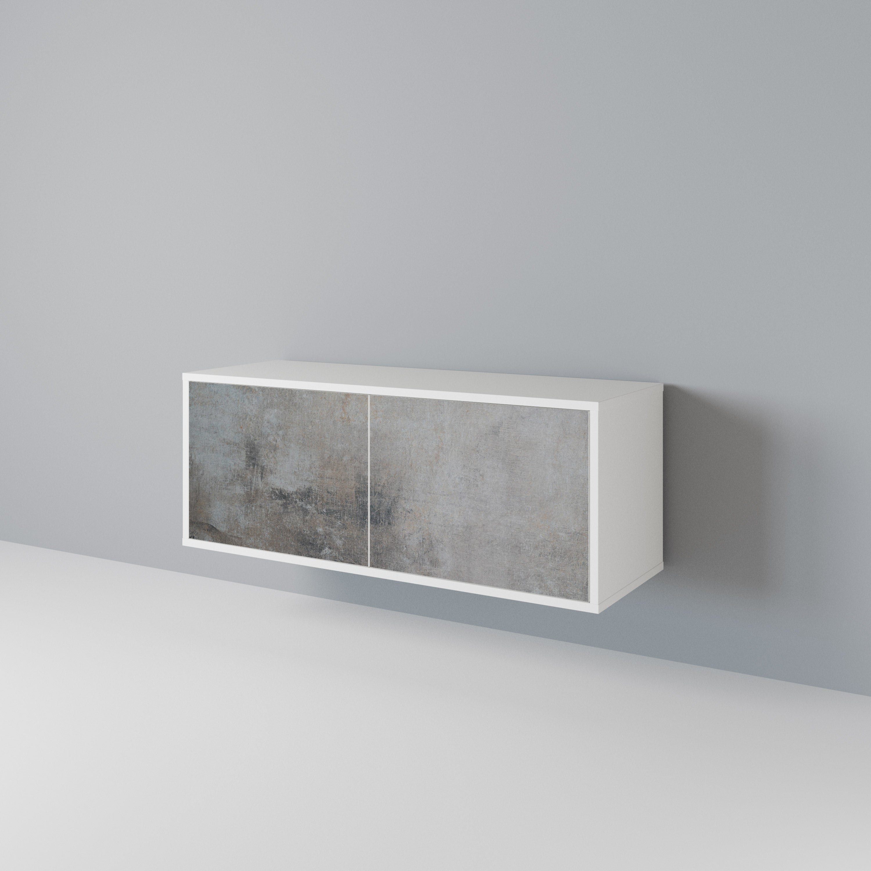 CONCRETE WALL Compact 2-Door TV Cabinet
