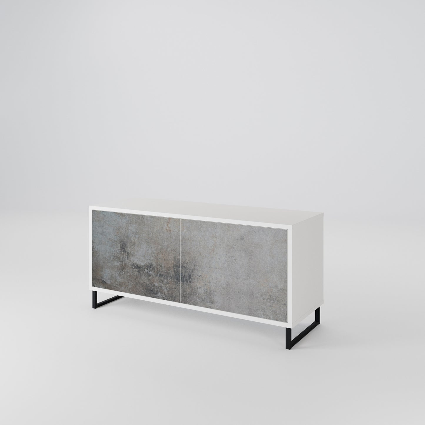 CONCRETE WALL Compact 2-Door TV Cabinet