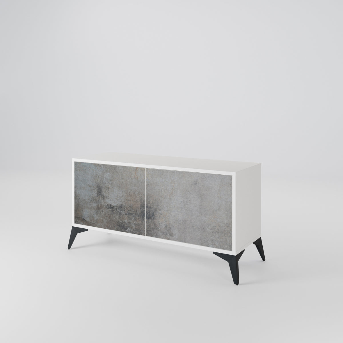 CONCRETE WALL Compact 2-Door TV Cabinet