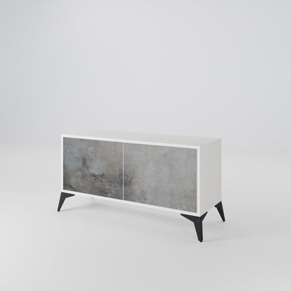 CONCRETE WALL Compact 2-Door TV Cabinet