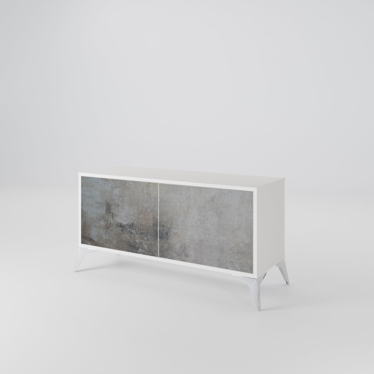 CONCRETE WALL Compact 2-Door TV Cabinet