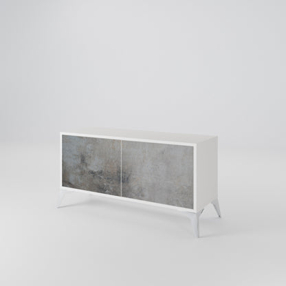 CONCRETE WALL Compact 2-Door TV Cabinet