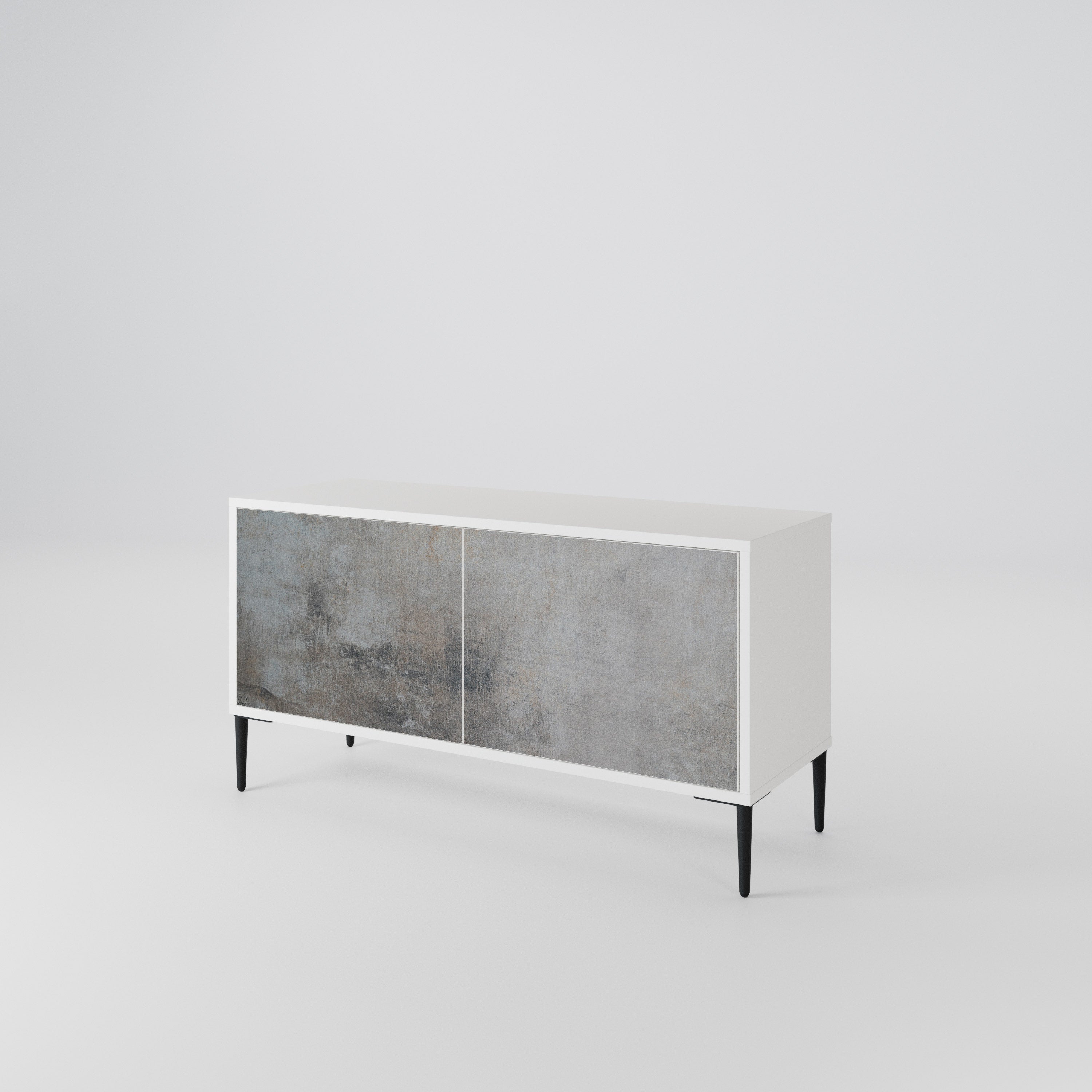 CONCRETE WALL Compact 2-Door TV Cabinet