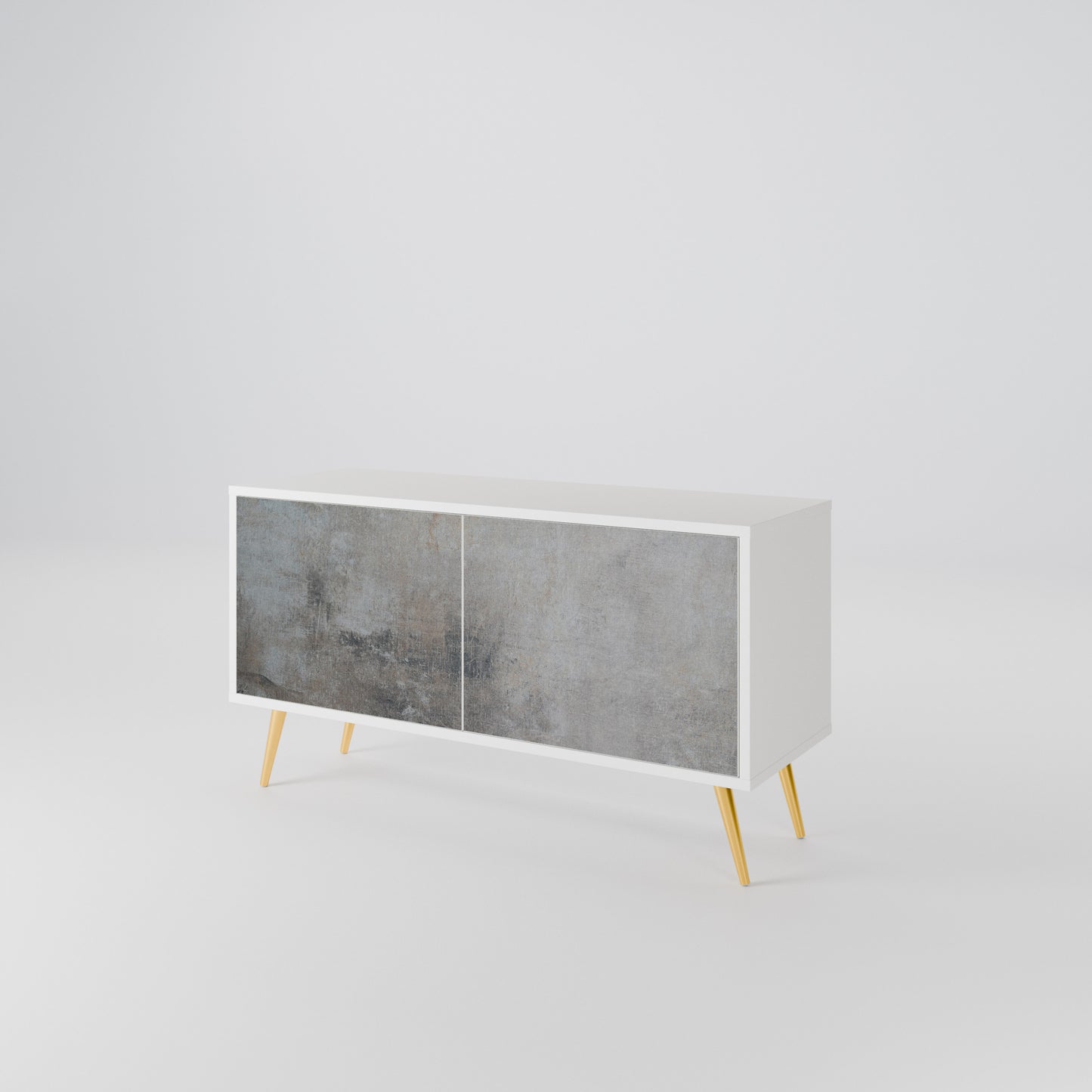 CONCRETE WALL Compact 2-Door TV Cabinet