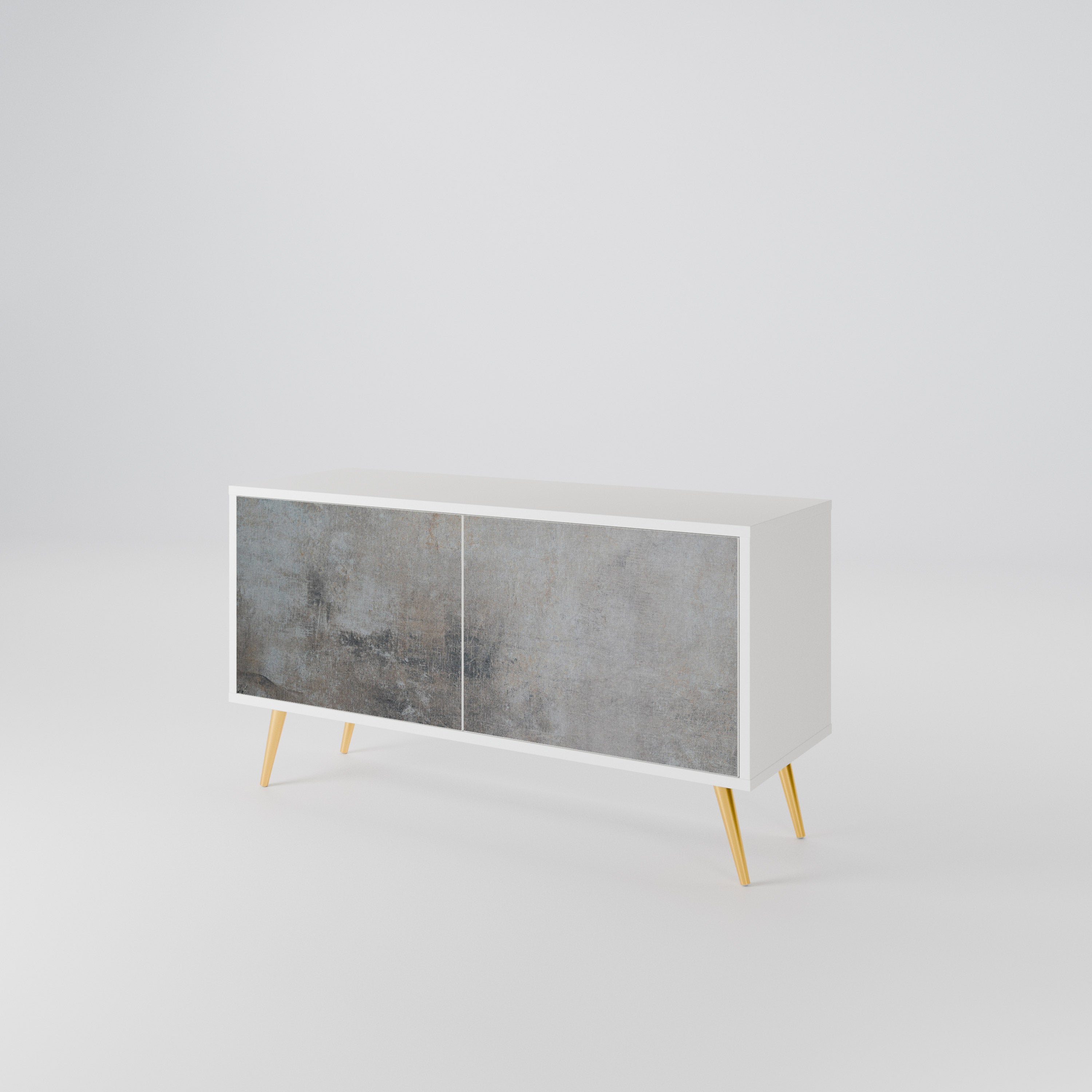 CONCRETE WALL Compact 2-Door TV Cabinet