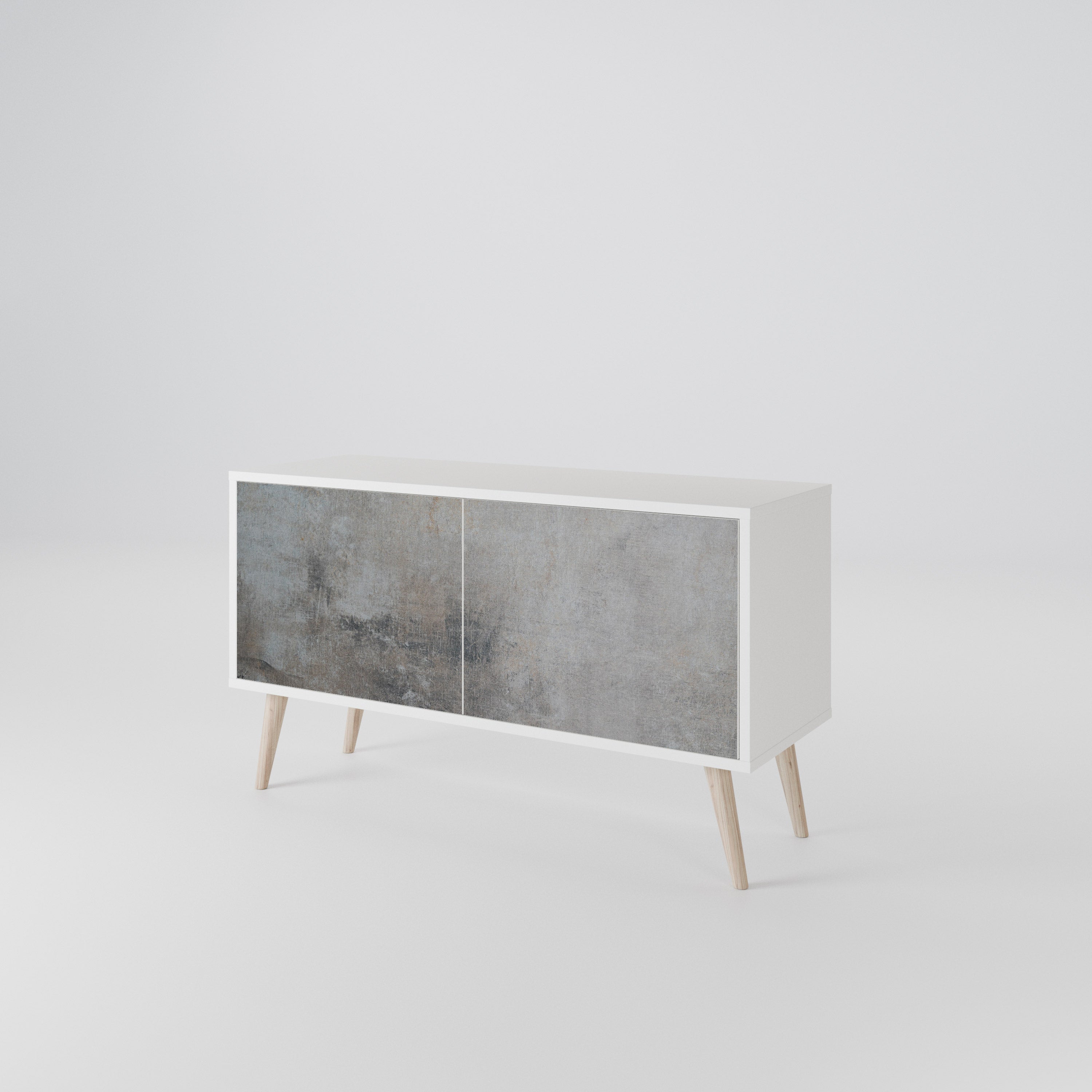 CONCRETE WALL Compact 2-Door TV Cabinet