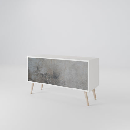CONCRETE WALL Compact 2-Door TV Cabinet