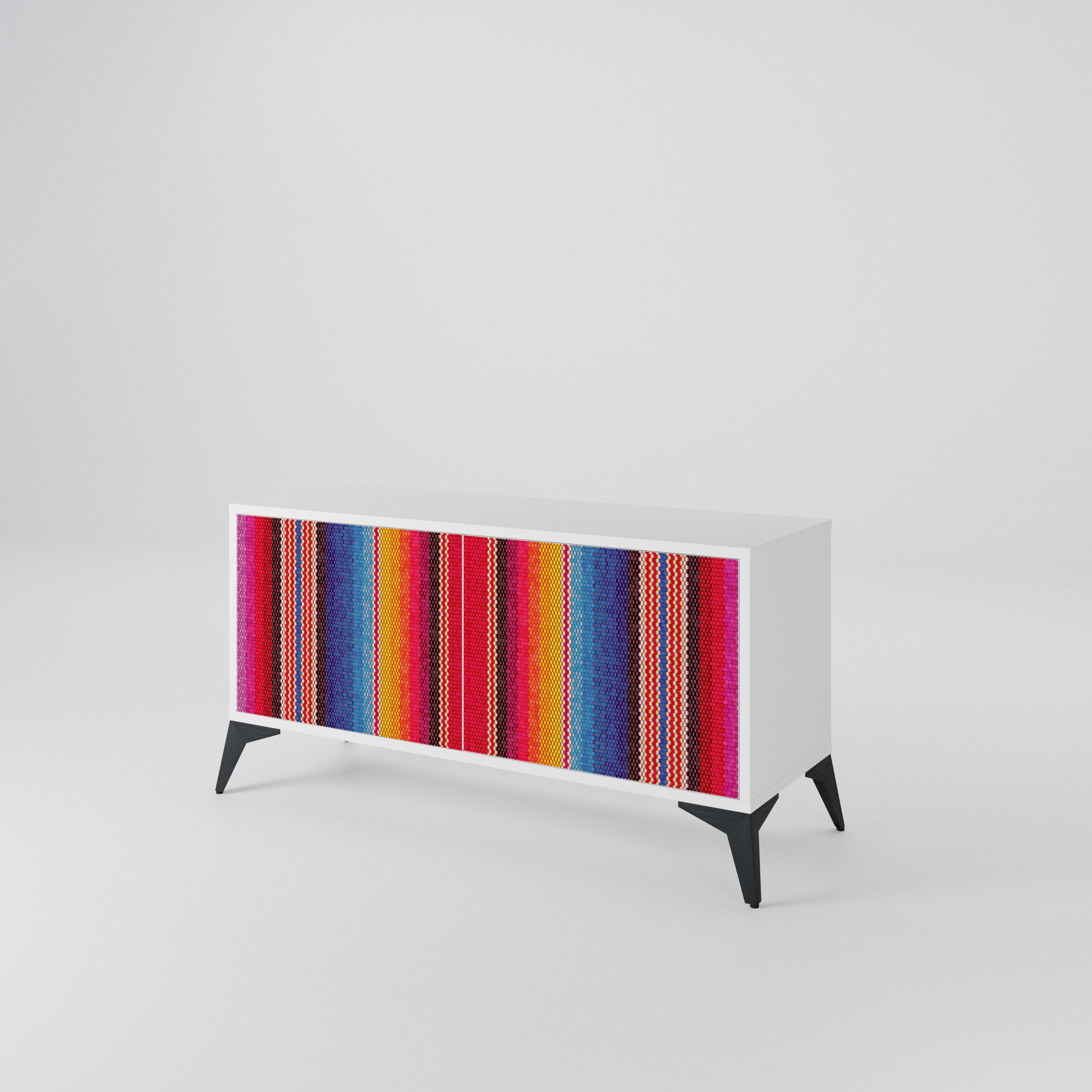 ETHNIC MEXICAN Compact 2-Door TV Cabinet