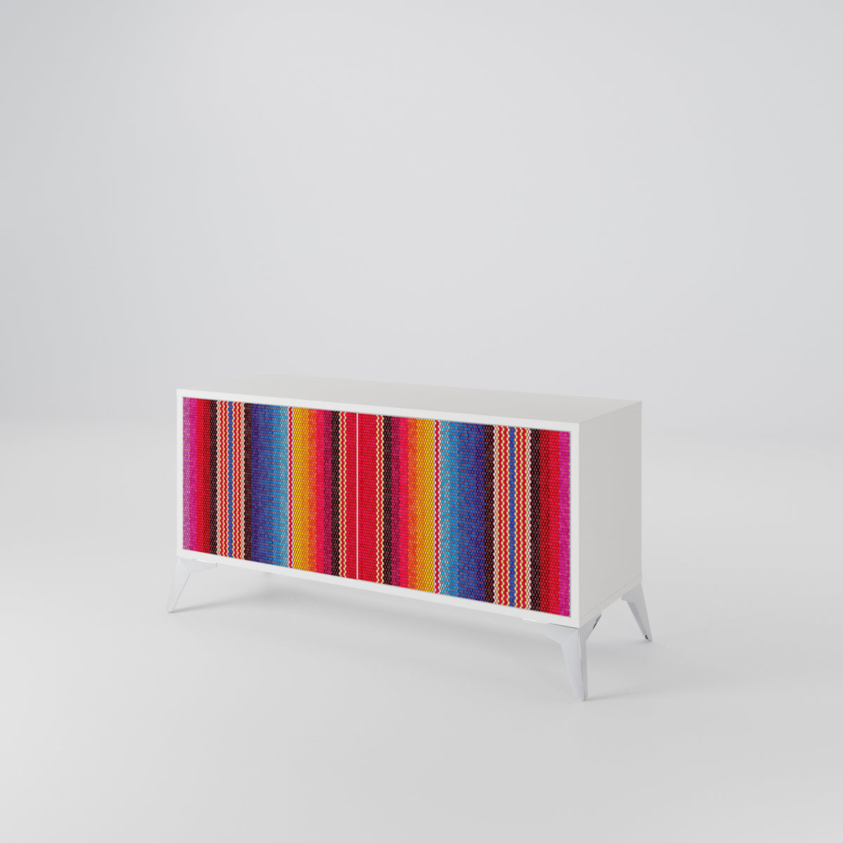 ETHNIC MEXICAN Compact 2-Door TV Cabinet