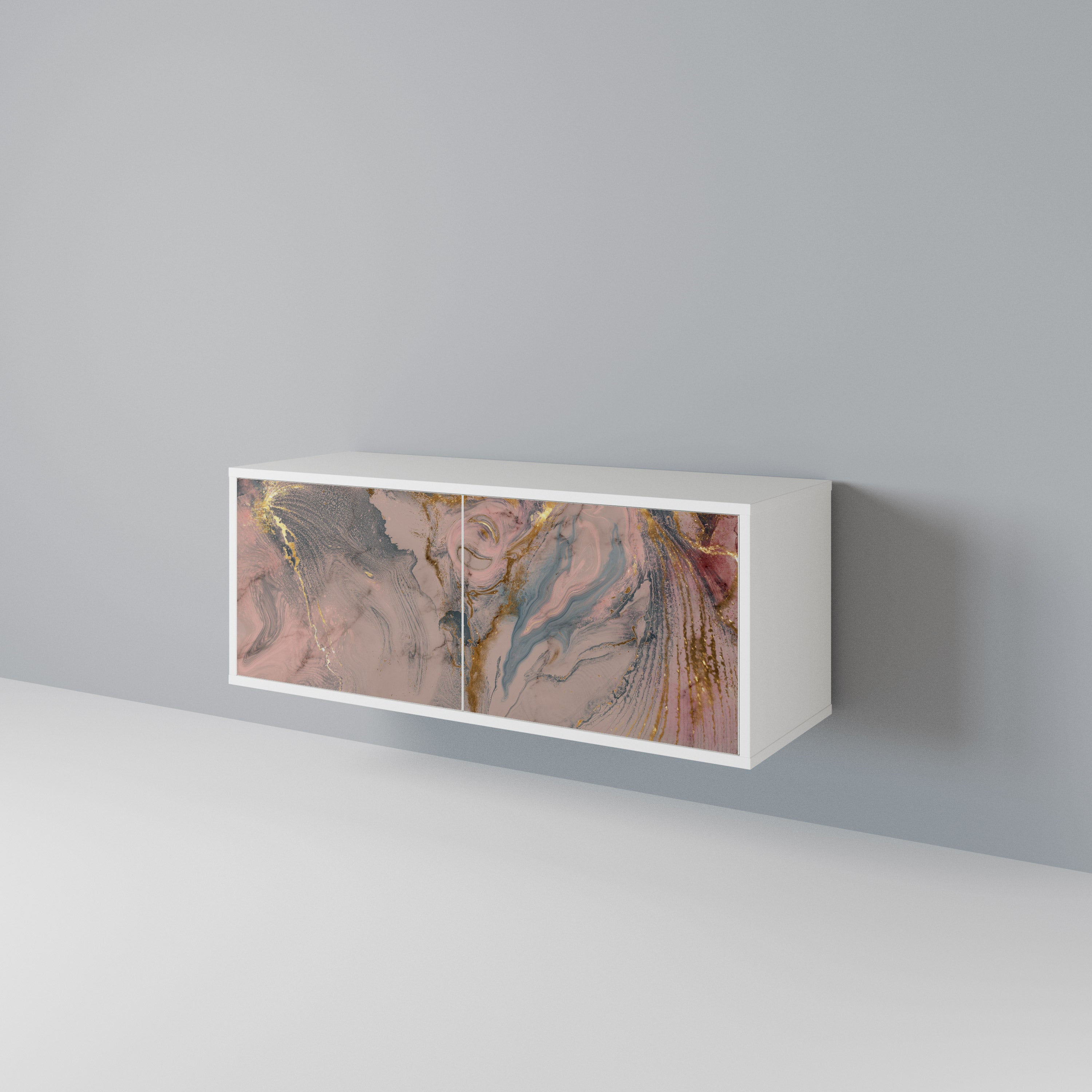 GILDED SWIRLS Compact 2-Door TV Cabinet