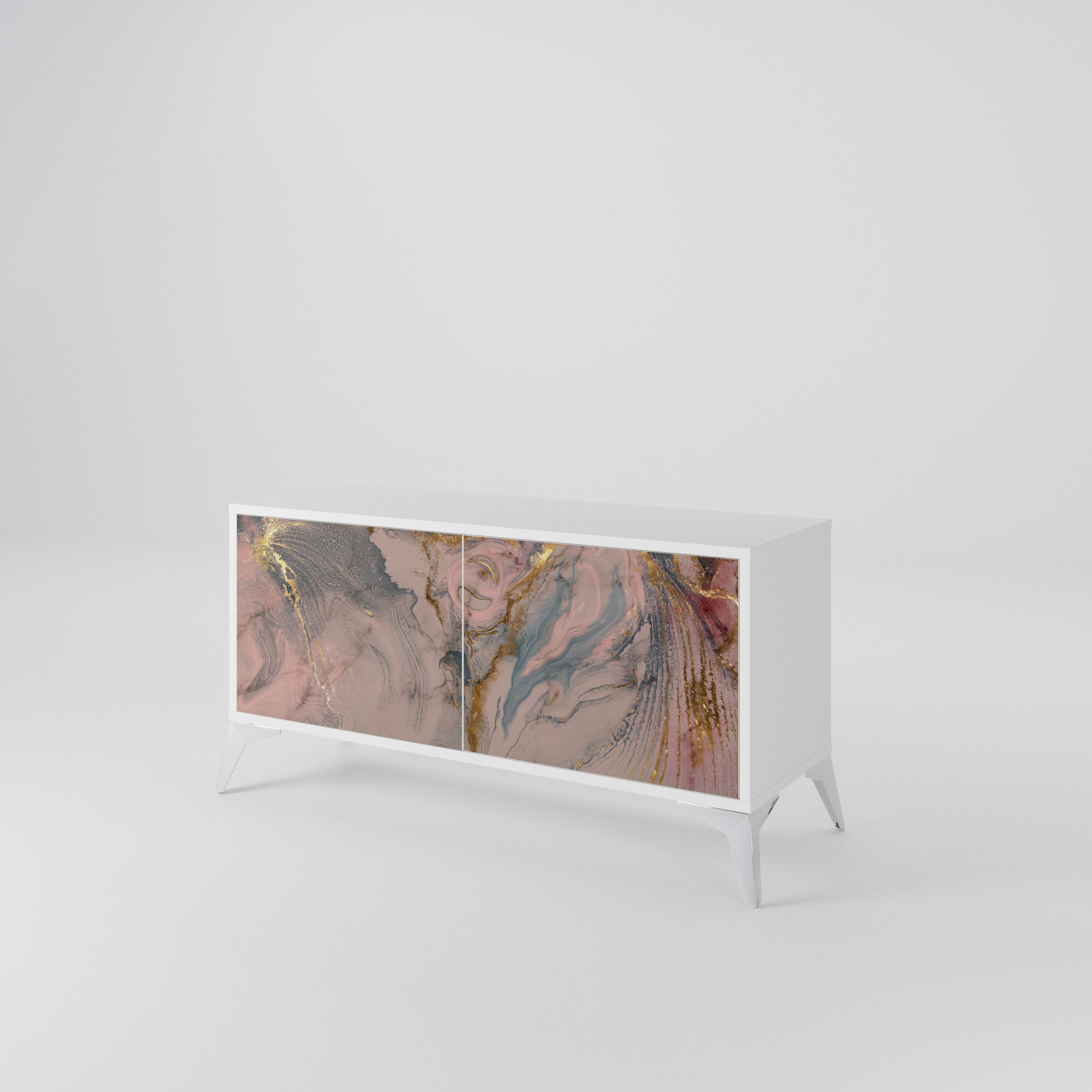 GILDED SWIRLS Compact 2-Door TV Cabinet