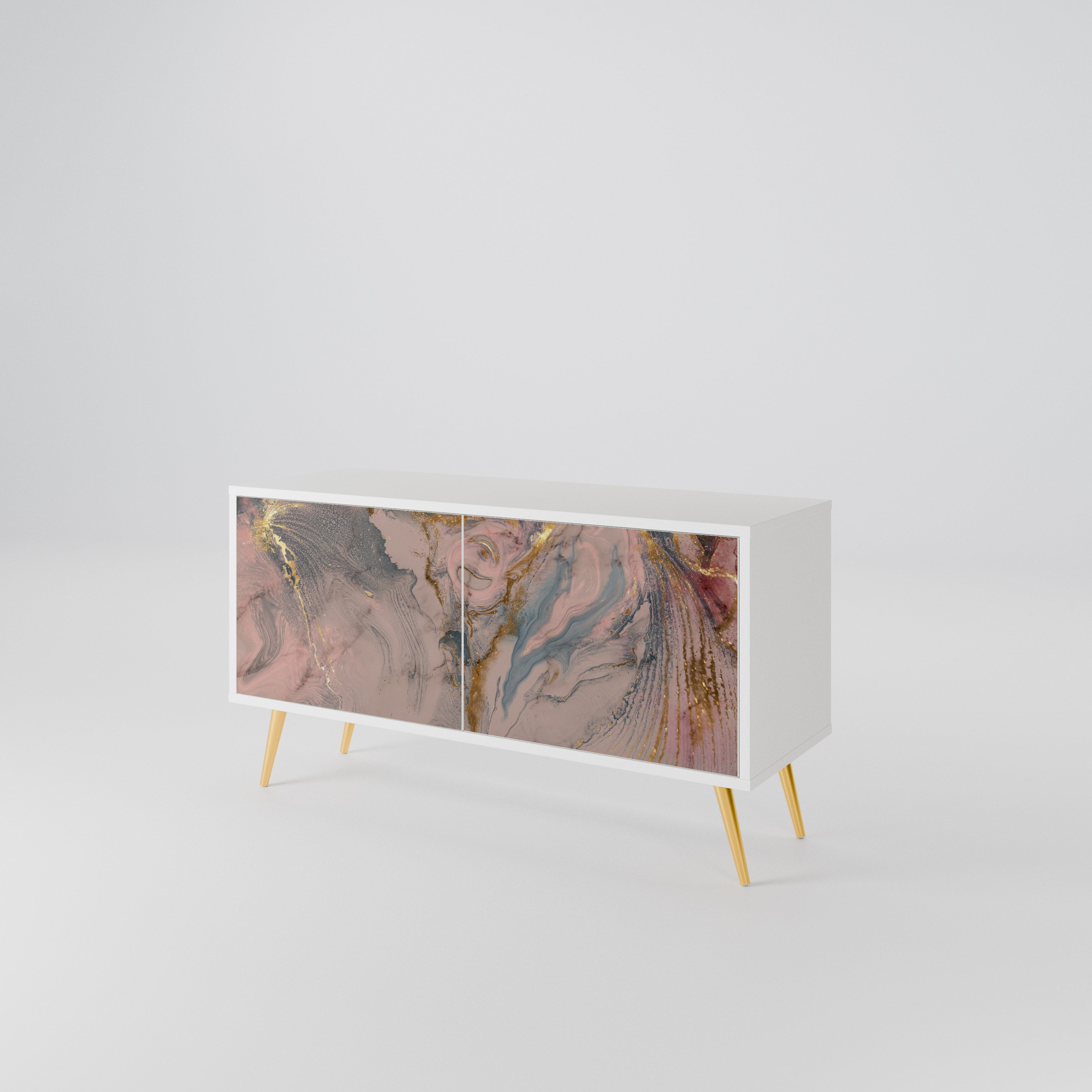 GILDED SWIRLS Compact 2-Door TV Cabinet