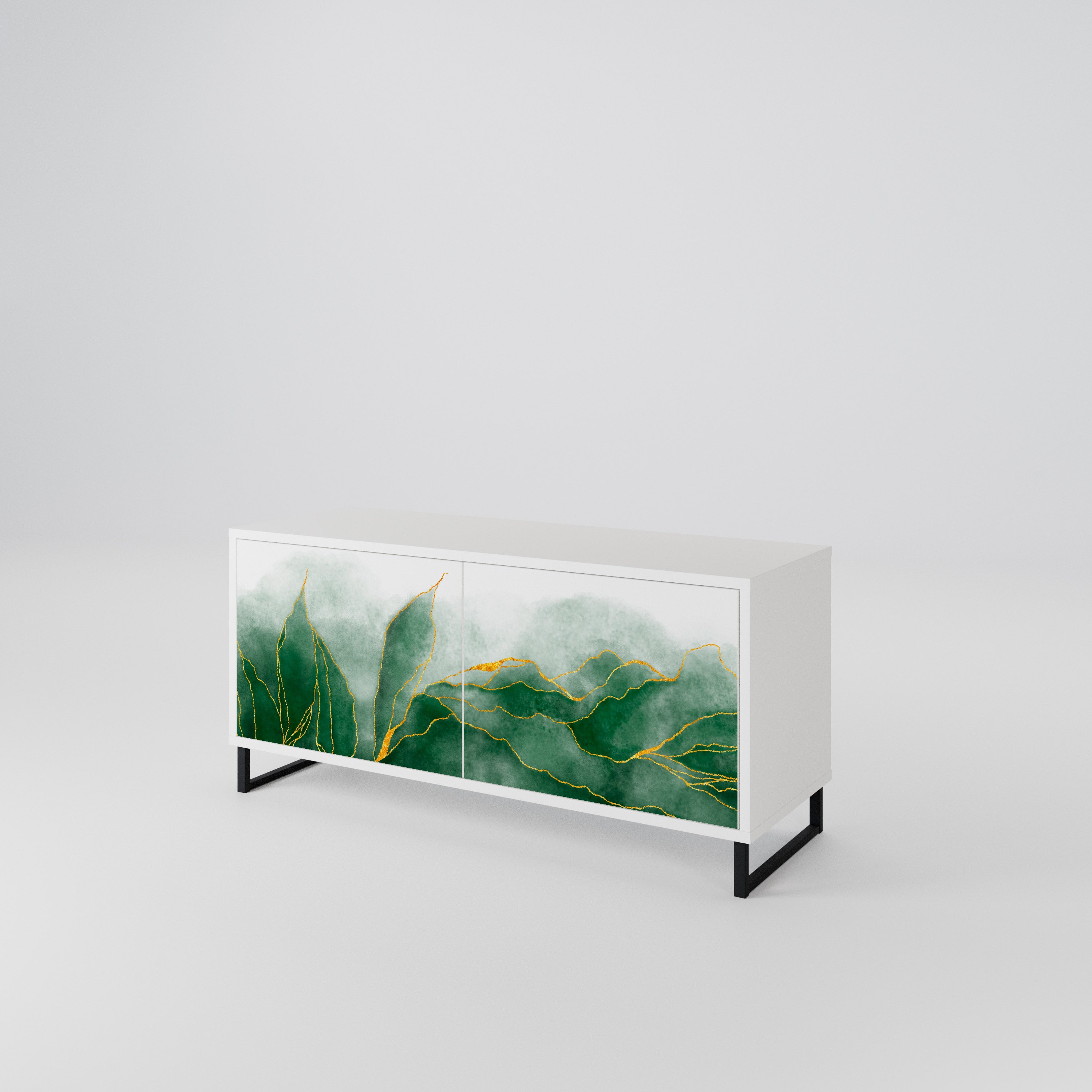 EXPENSIVE NATURE Compact 2-Door TV Cabinet