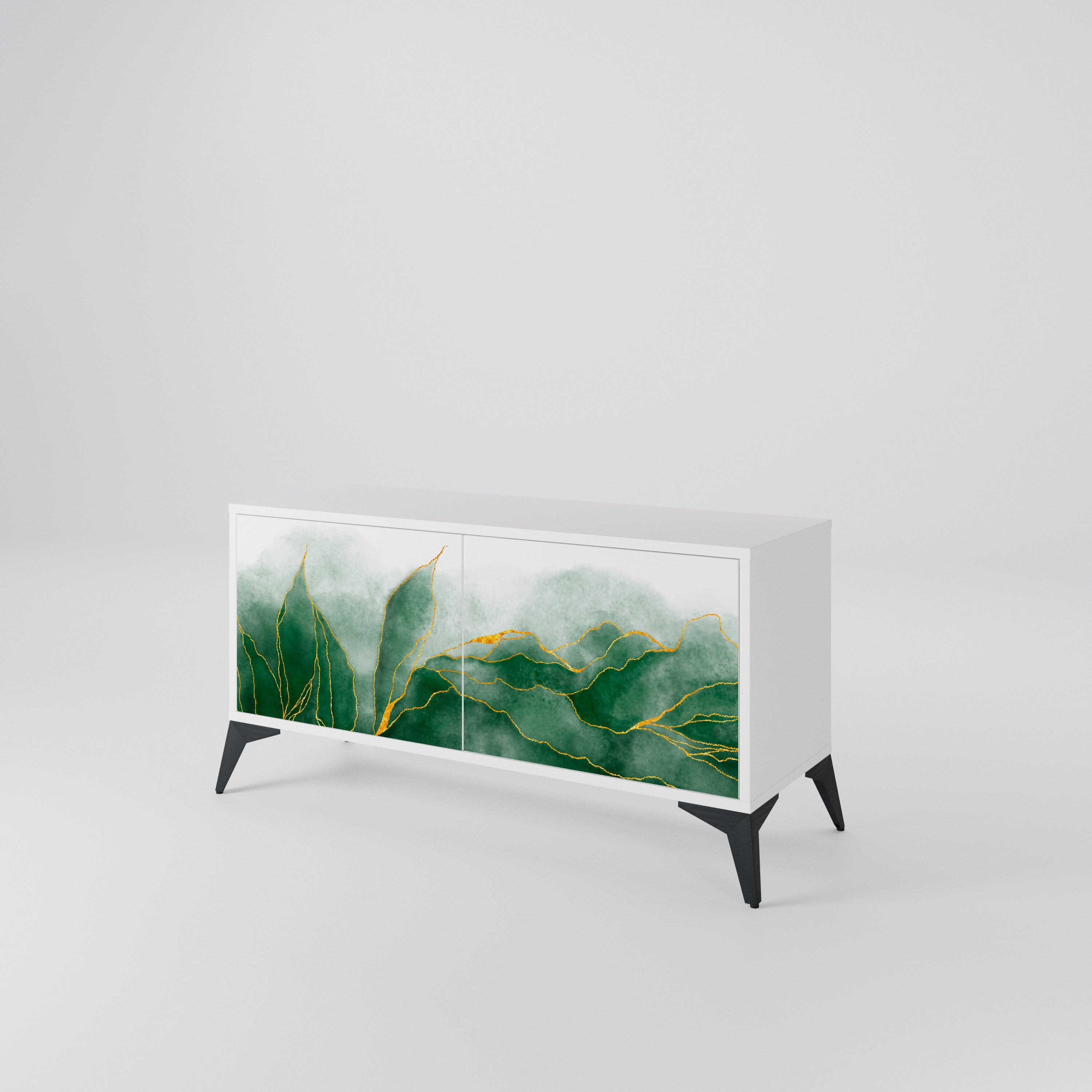 EXPENSIVE NATURE Compact 2-Door TV Cabinet