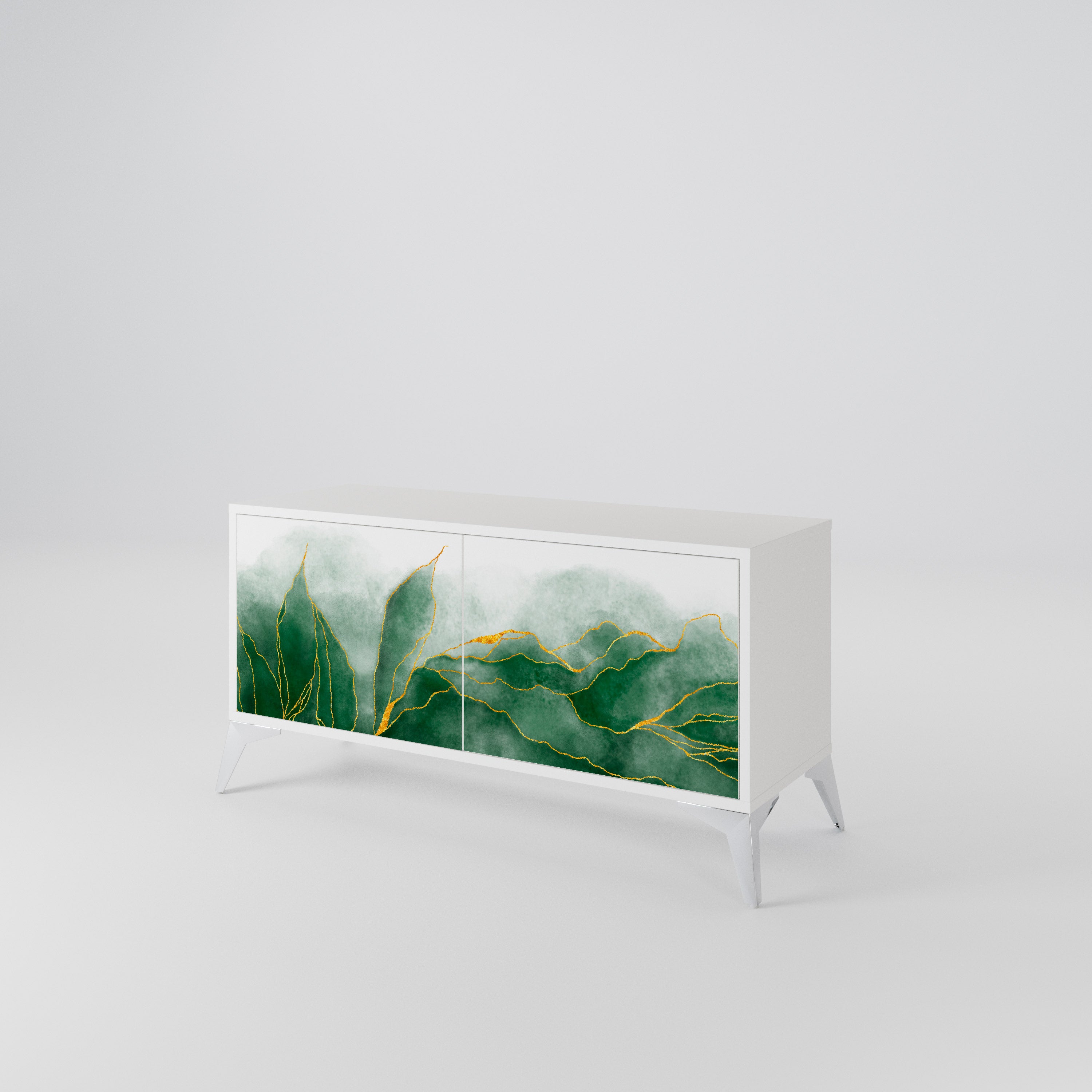 EXPENSIVE NATURE Compact 2-Door TV Cabinet