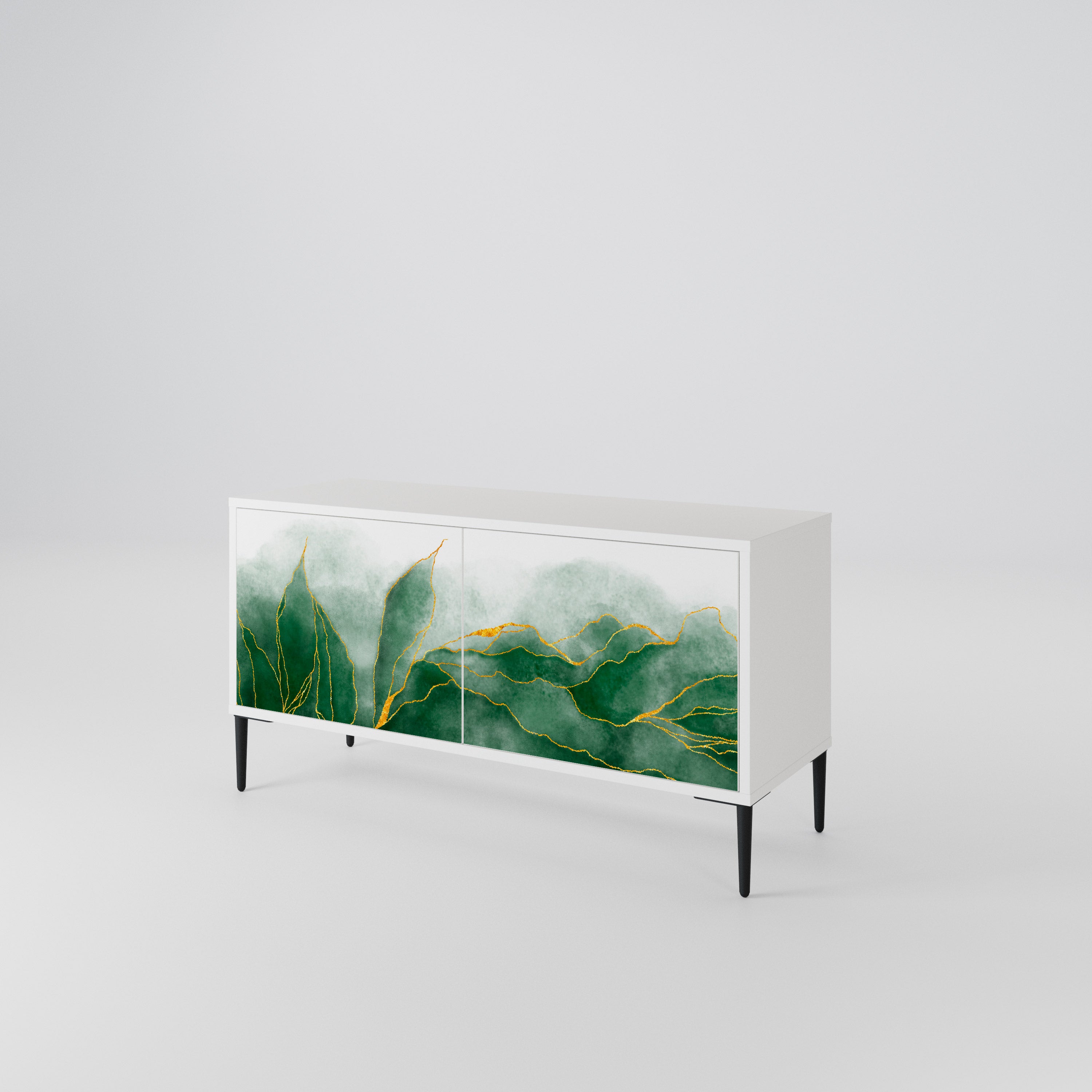 EXPENSIVE NATURE Compact 2-Door TV Cabinet