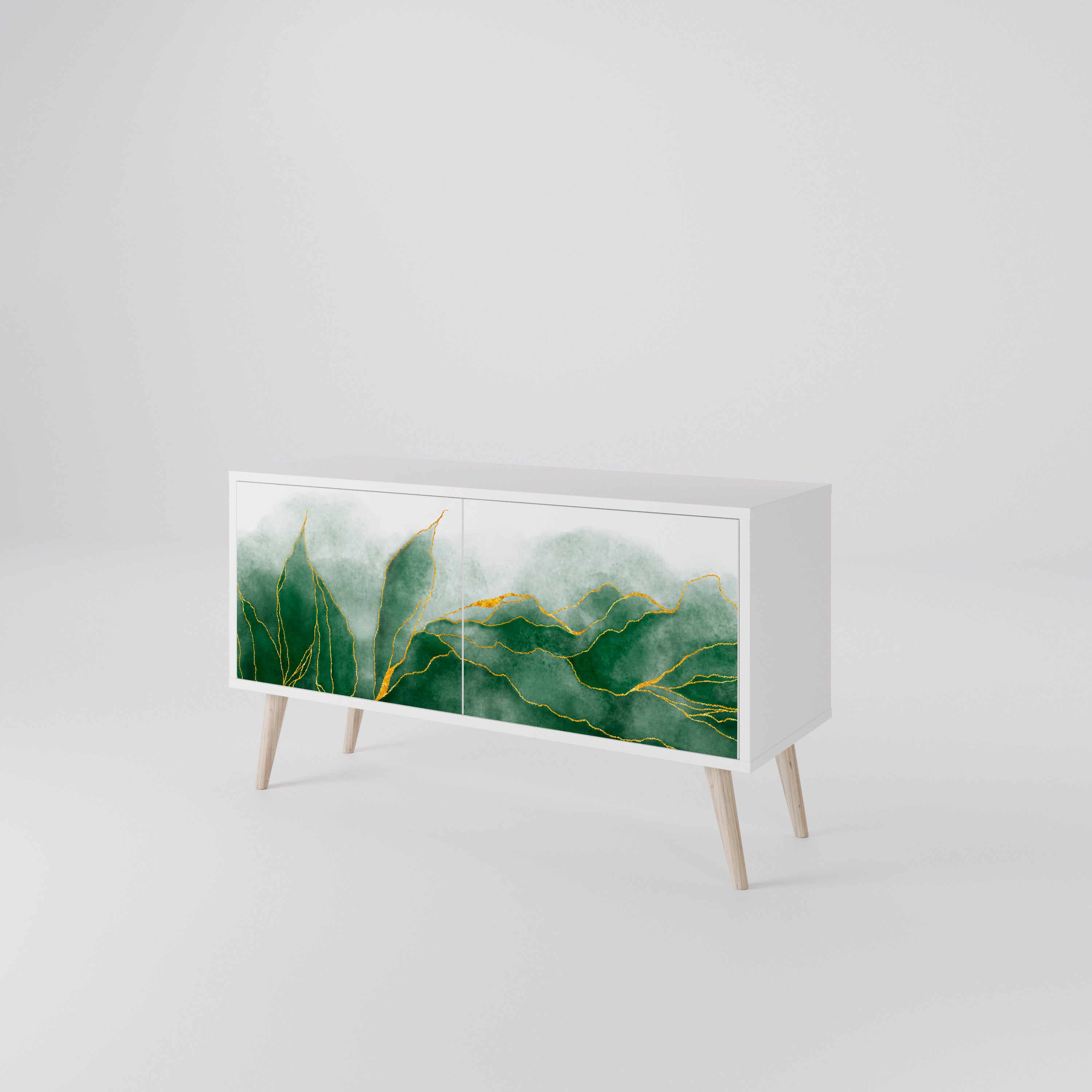 EXPENSIVE NATURE Compact 2-Door TV Cabinet