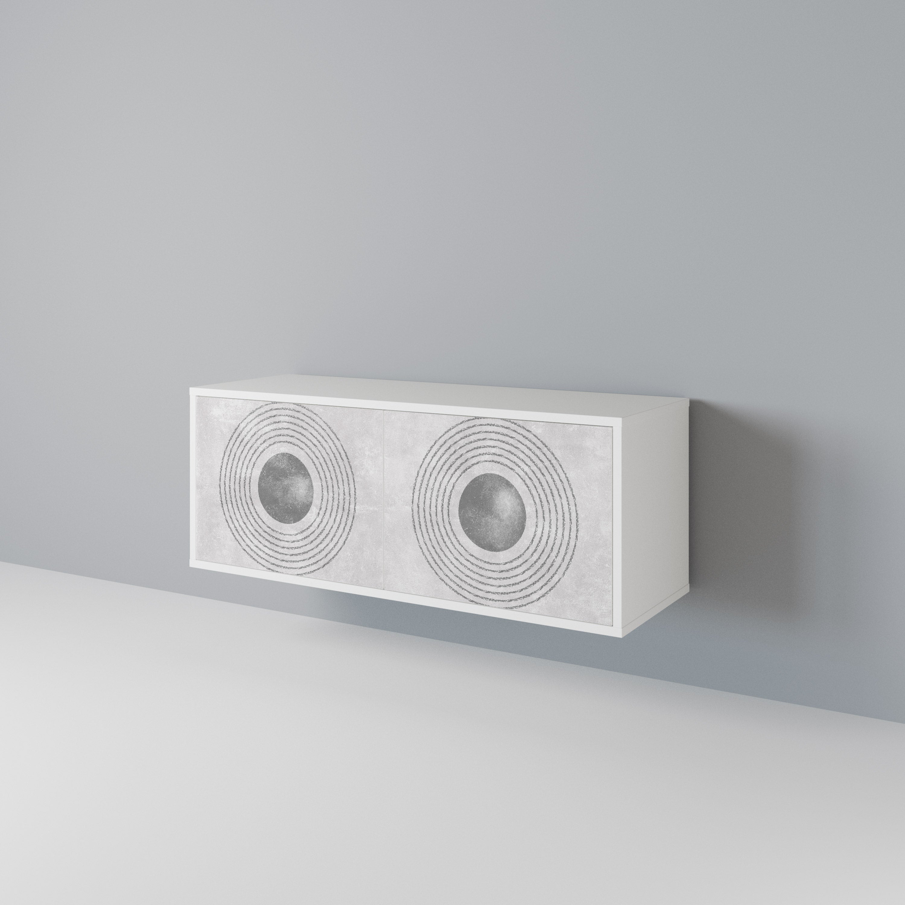 SOLID CIRCLES Compact 2-Door TV Cabinet