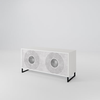 SOLID CIRCLES Compact 2-Door TV Cabinet