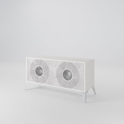 SOLID CIRCLES Compact 2-Door TV Cabinet
