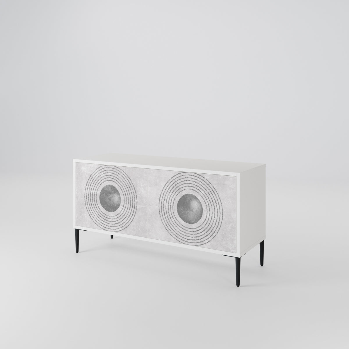 SOLID CIRCLES Compact 2-Door TV Cabinet