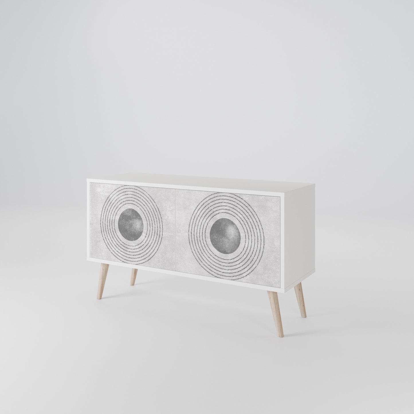 SOLID CIRCLES Compact 2-Door TV Cabinet