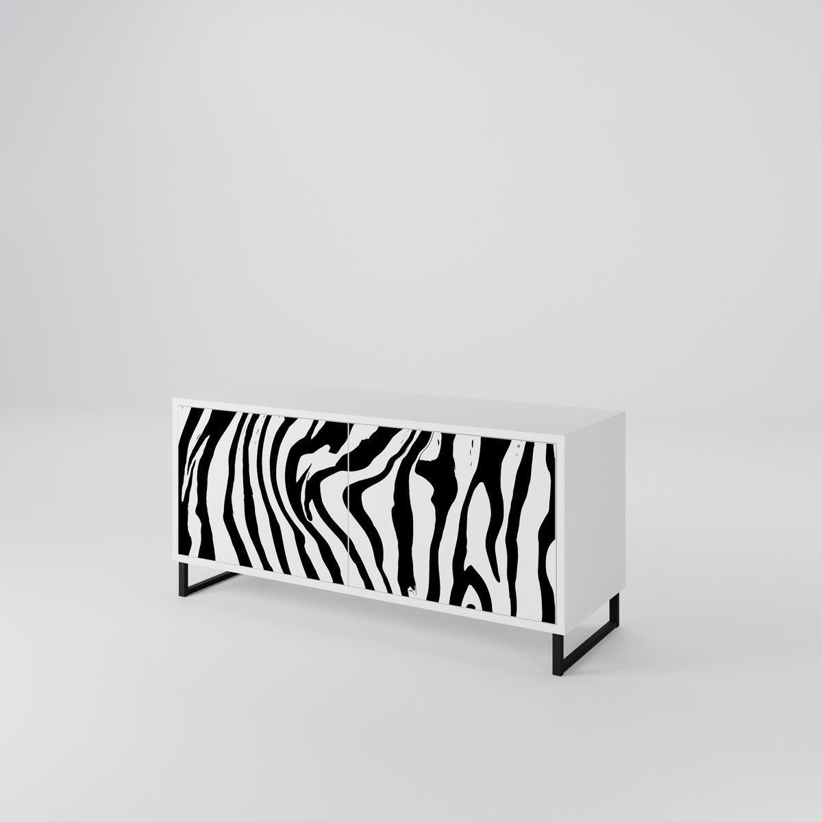 SPLENDID ZEBRA Compact 2-Door TV Cabinet