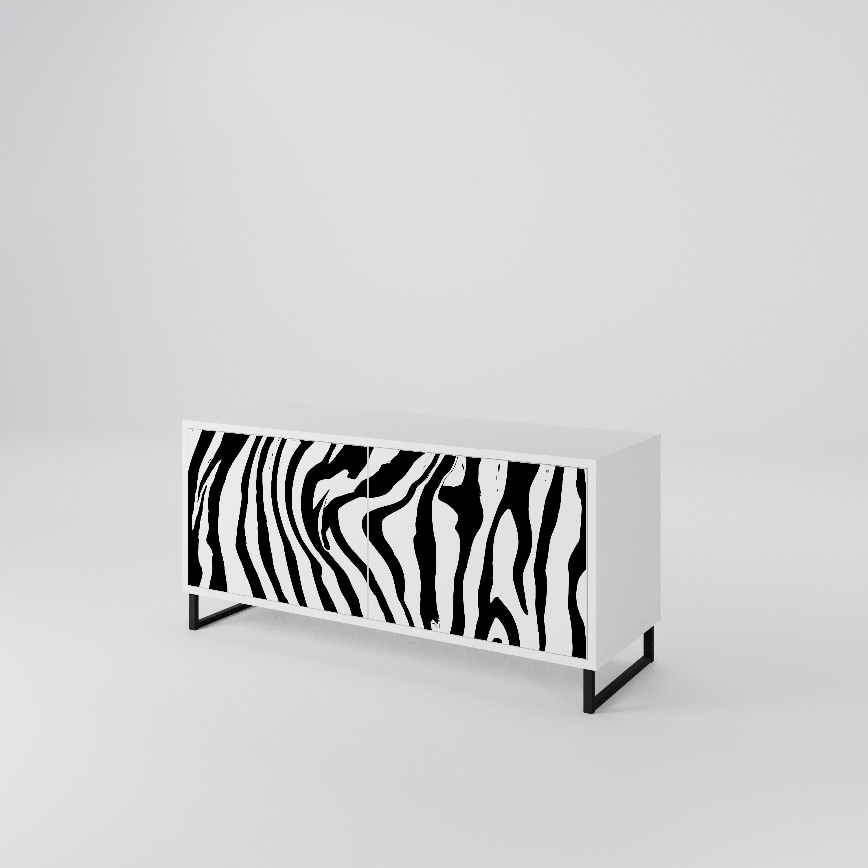 SPLENDID ZEBRA Compact 2-Door TV Cabinet