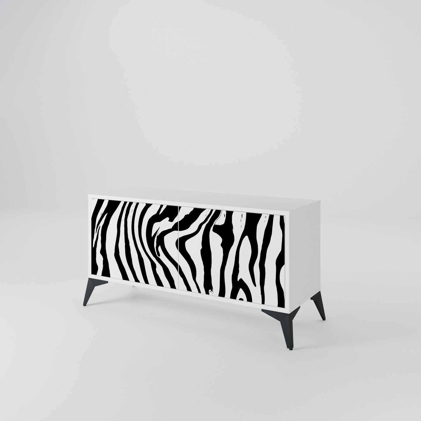 SPLENDID ZEBRA Compact 2-Door TV Cabinet