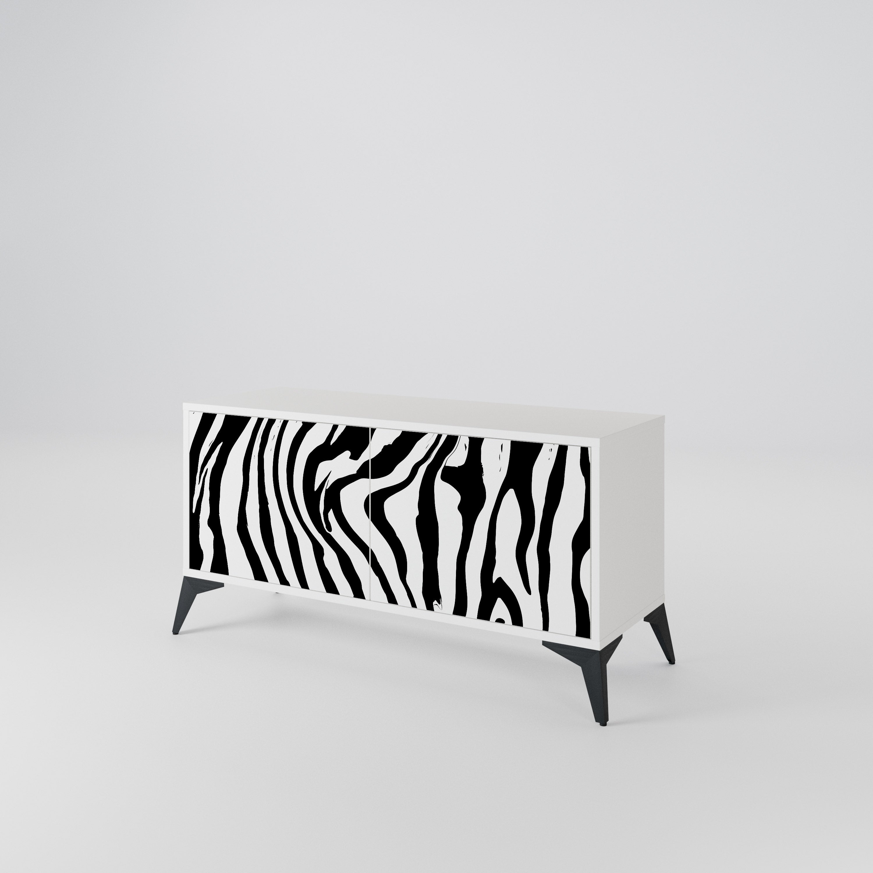 SPLENDID ZEBRA Compact 2-Door TV Cabinet
