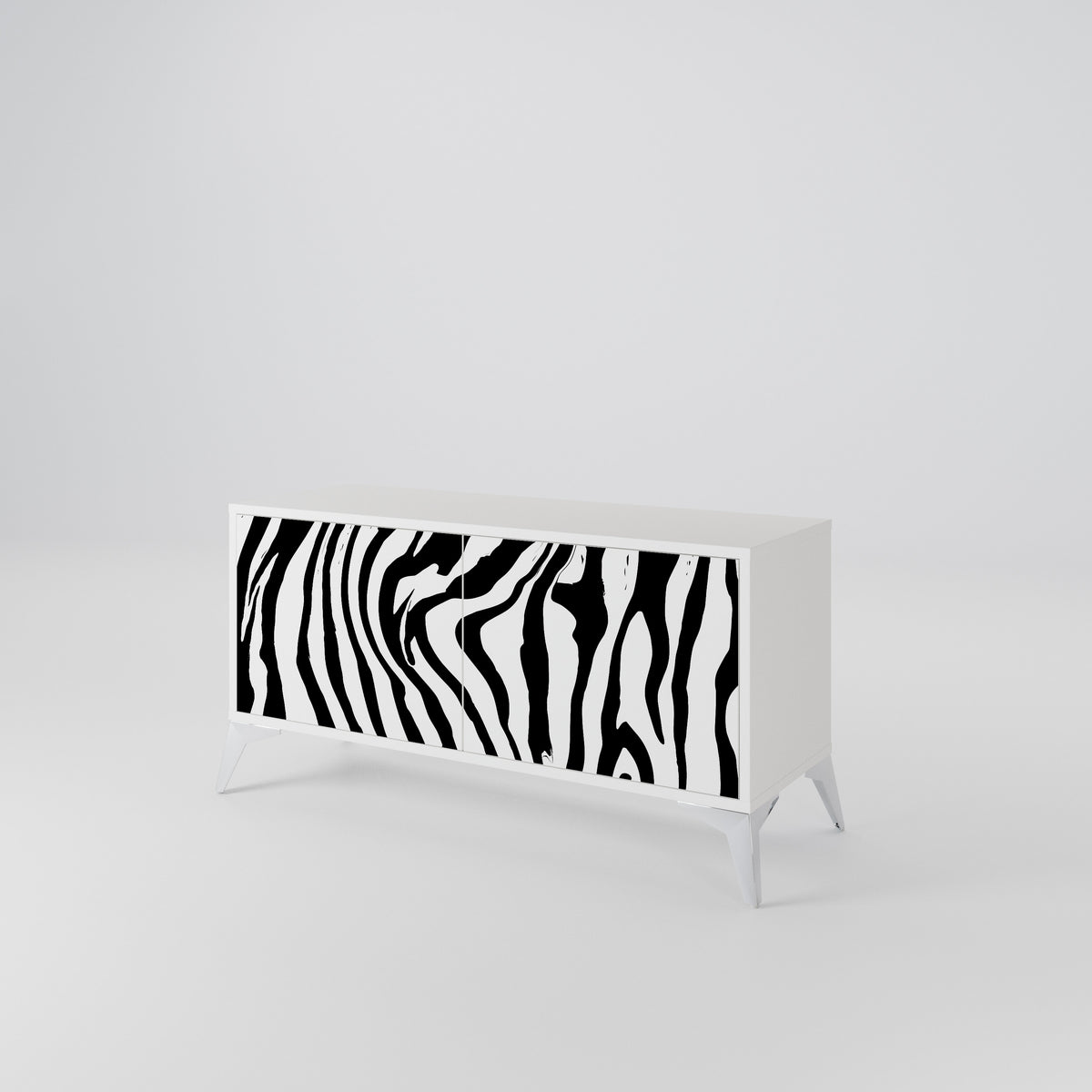 SPLENDID ZEBRA Compact 2-Door TV Cabinet